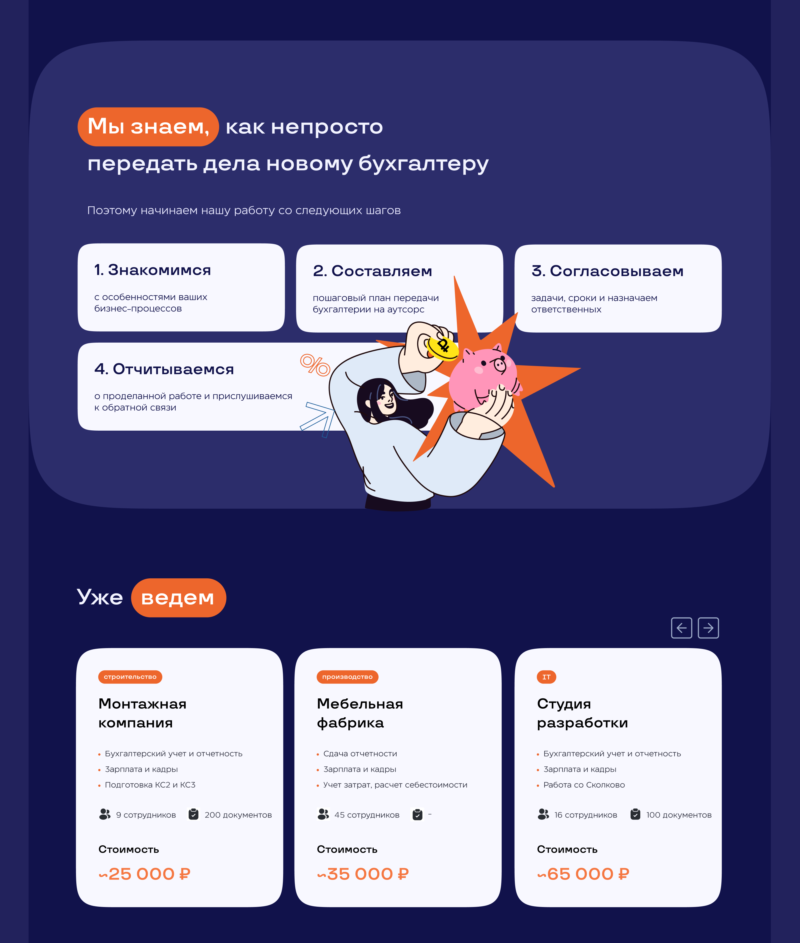 Лендинг для бухгалтерской компании — Изображение №4 — Интерфейсы на Dprofile