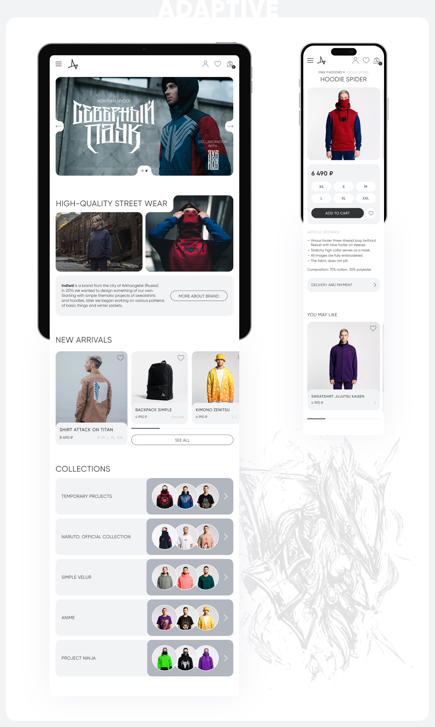 INDIWD | E-commerce design concept — Изображение №6 — Интерфейсы, Анимация на Dprofile