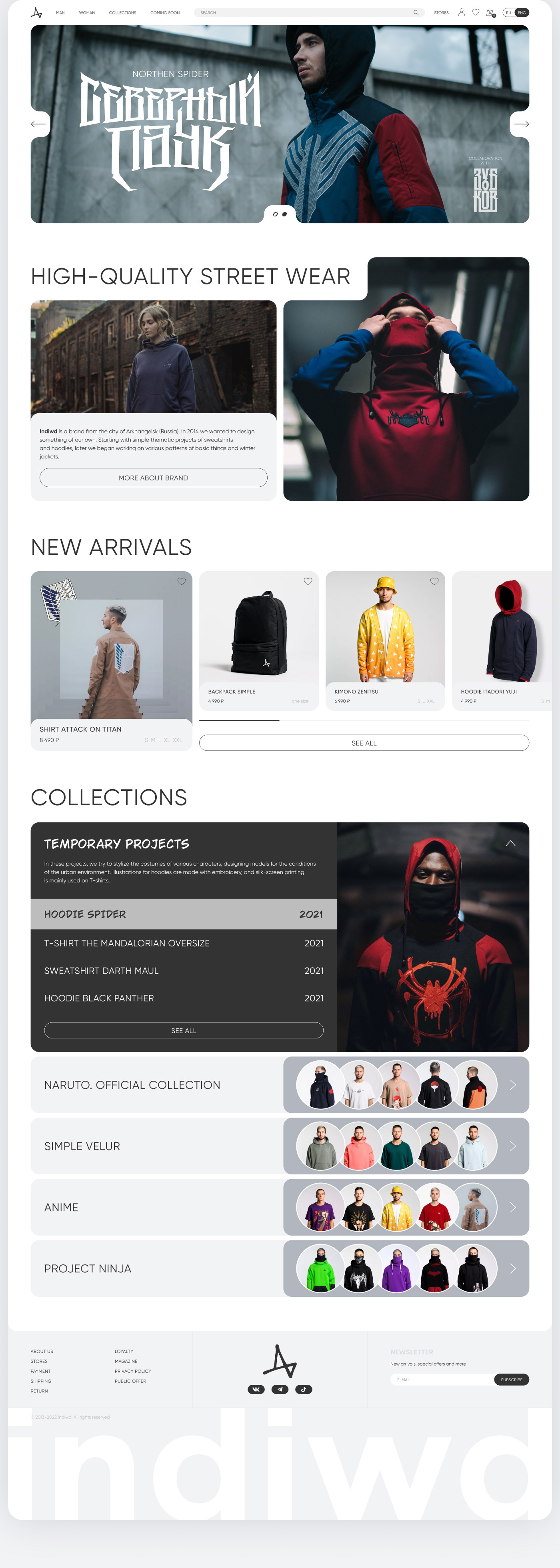 INDIWD | E-commerce design concept — Изображение №2 — Интерфейсы, Анимация на Dprofile