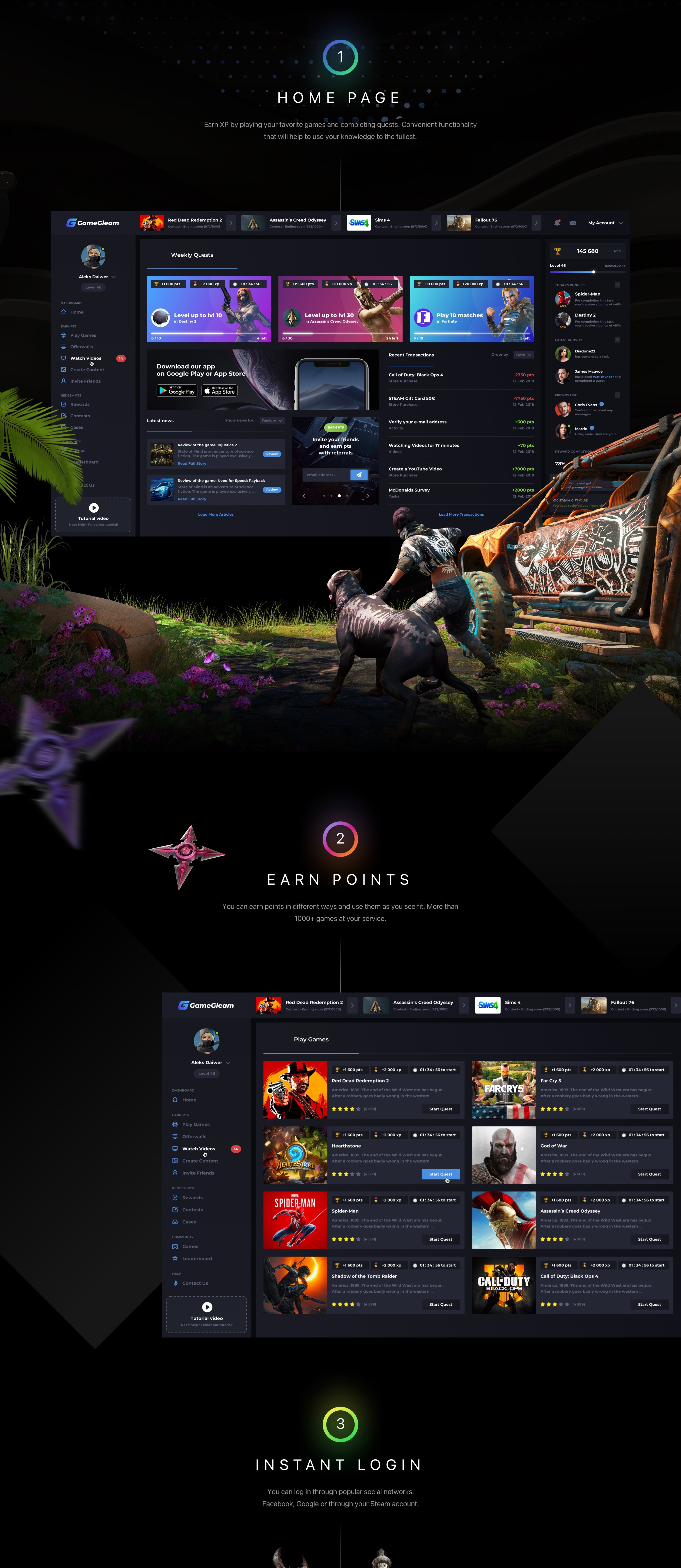 Game Gleam — Изображение №2 — Интерфейсы на Dprofile