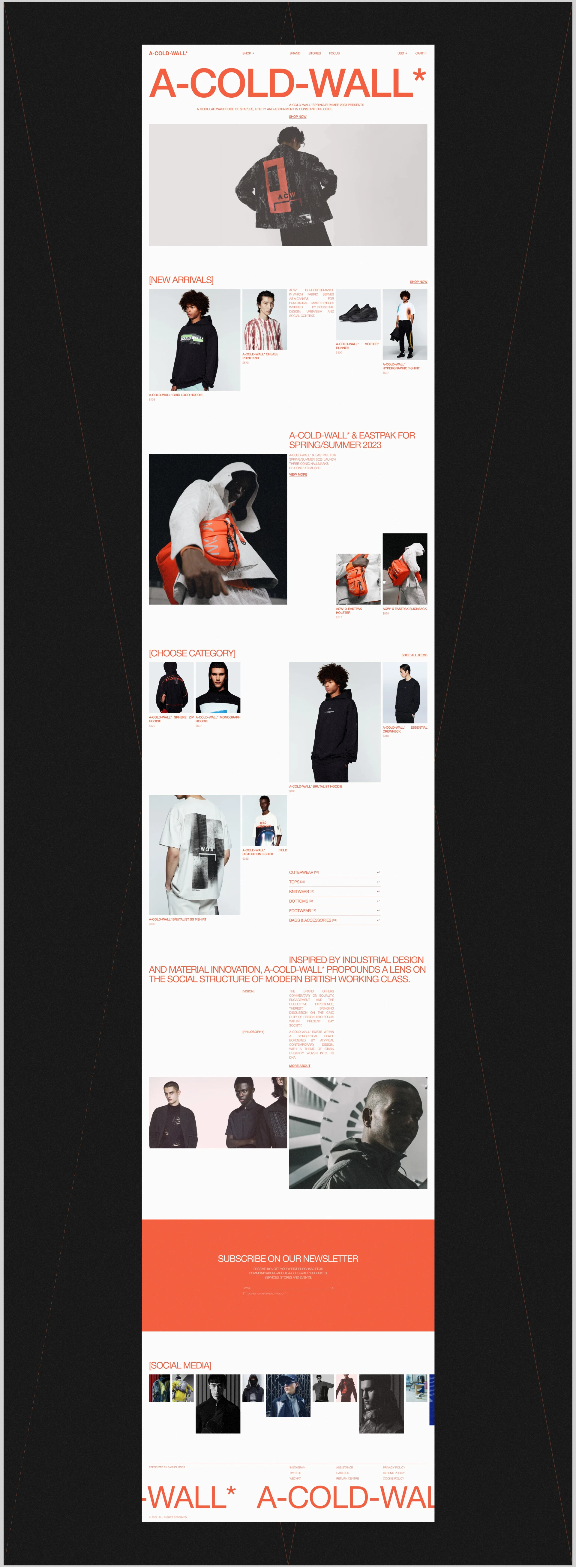 A-COLD-WALL* | E-commerce redesign — Изображение №3 — Интерфейсы на Dprofile