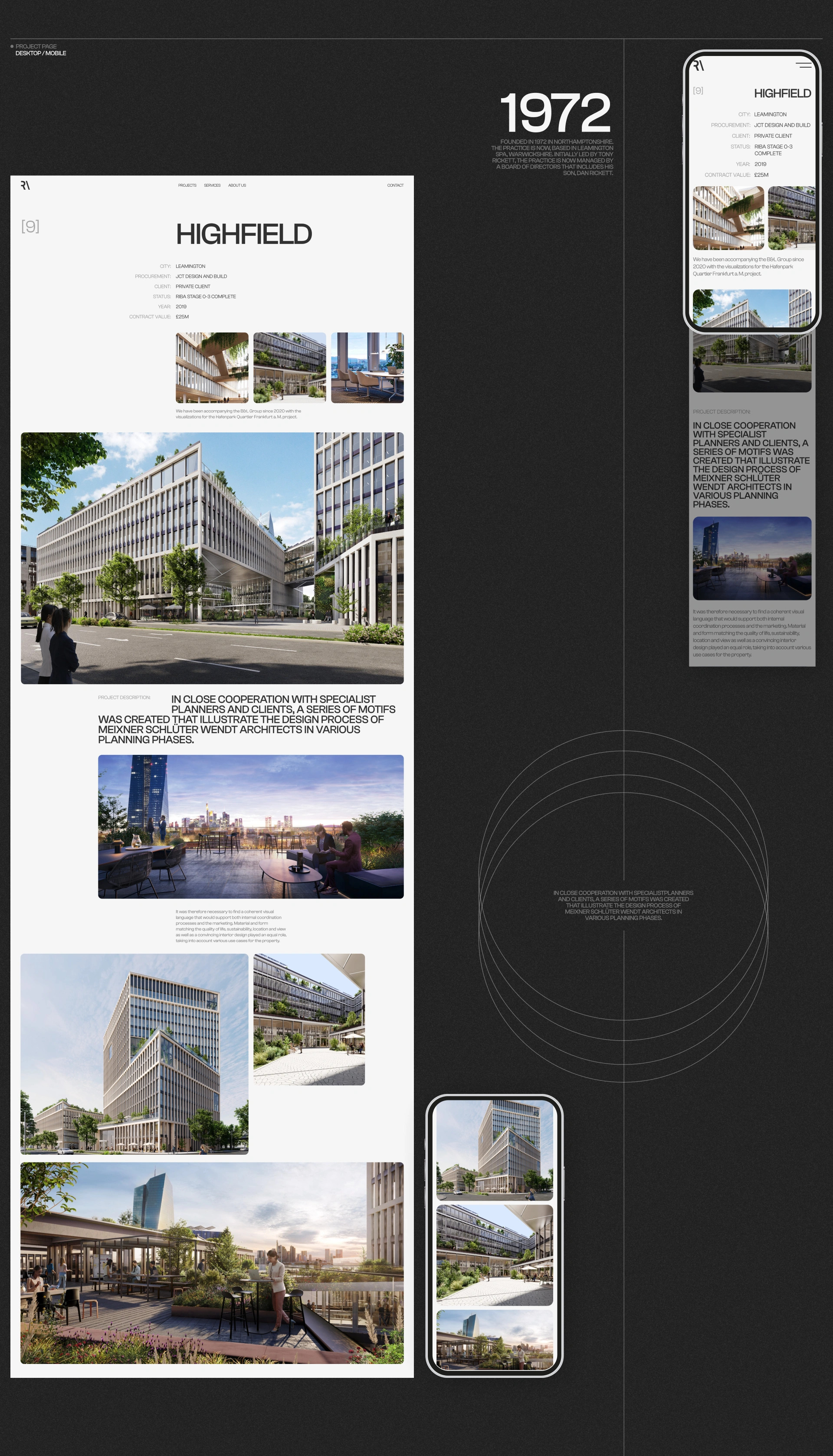 Rickett Architects | Redesign concept — Изображение №9 — Интерфейсы, Брендинг на Dprofile