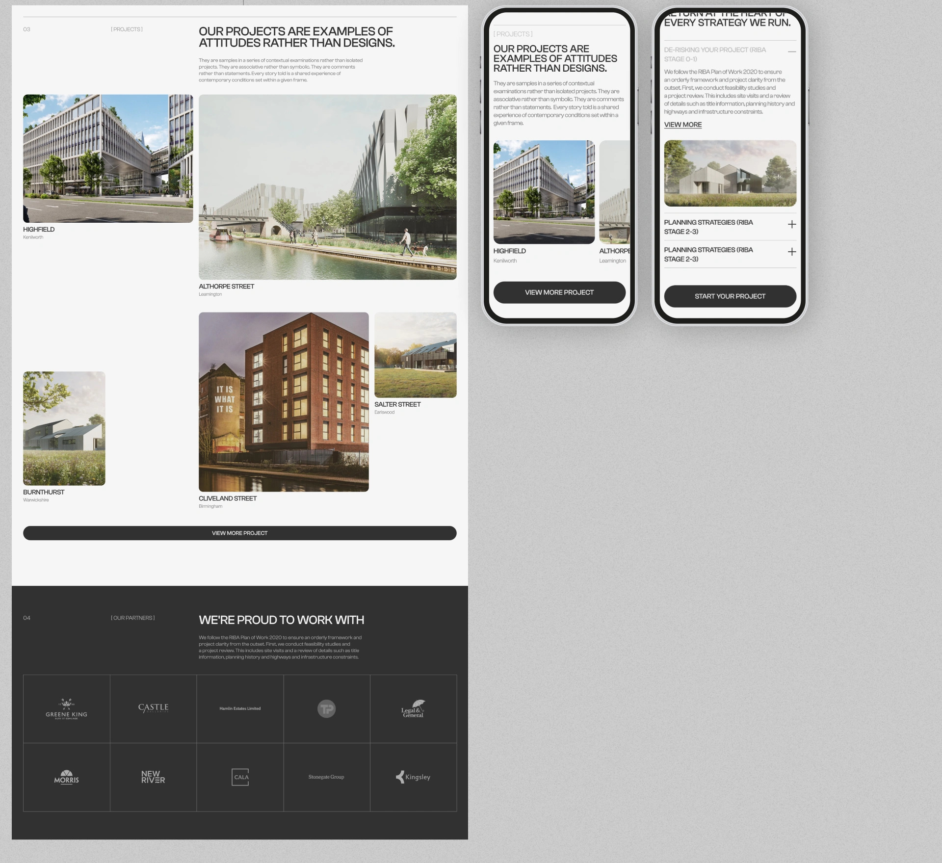 Rickett Architects | Redesign concept — Изображение №4 — Интерфейсы, Брендинг на Dprofile