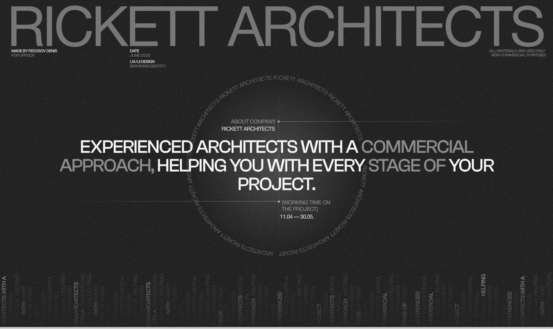 Rickett Architects | Redesign concept — Изображение №1 — Интерфейсы, Брендинг на Dprofile
