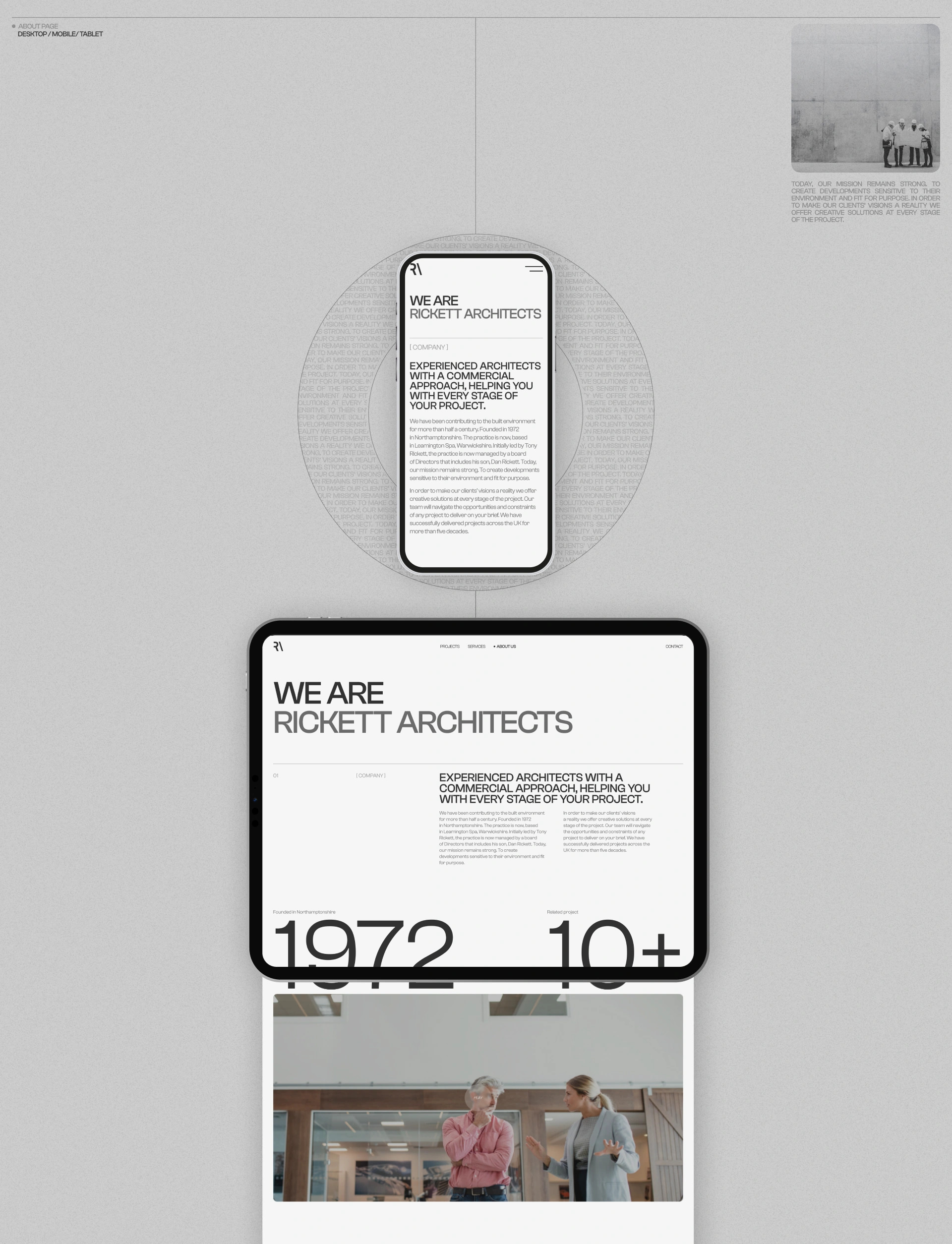 Rickett Architects | Redesign concept — Изображение №11 — Интерфейсы, Брендинг на Dprofile