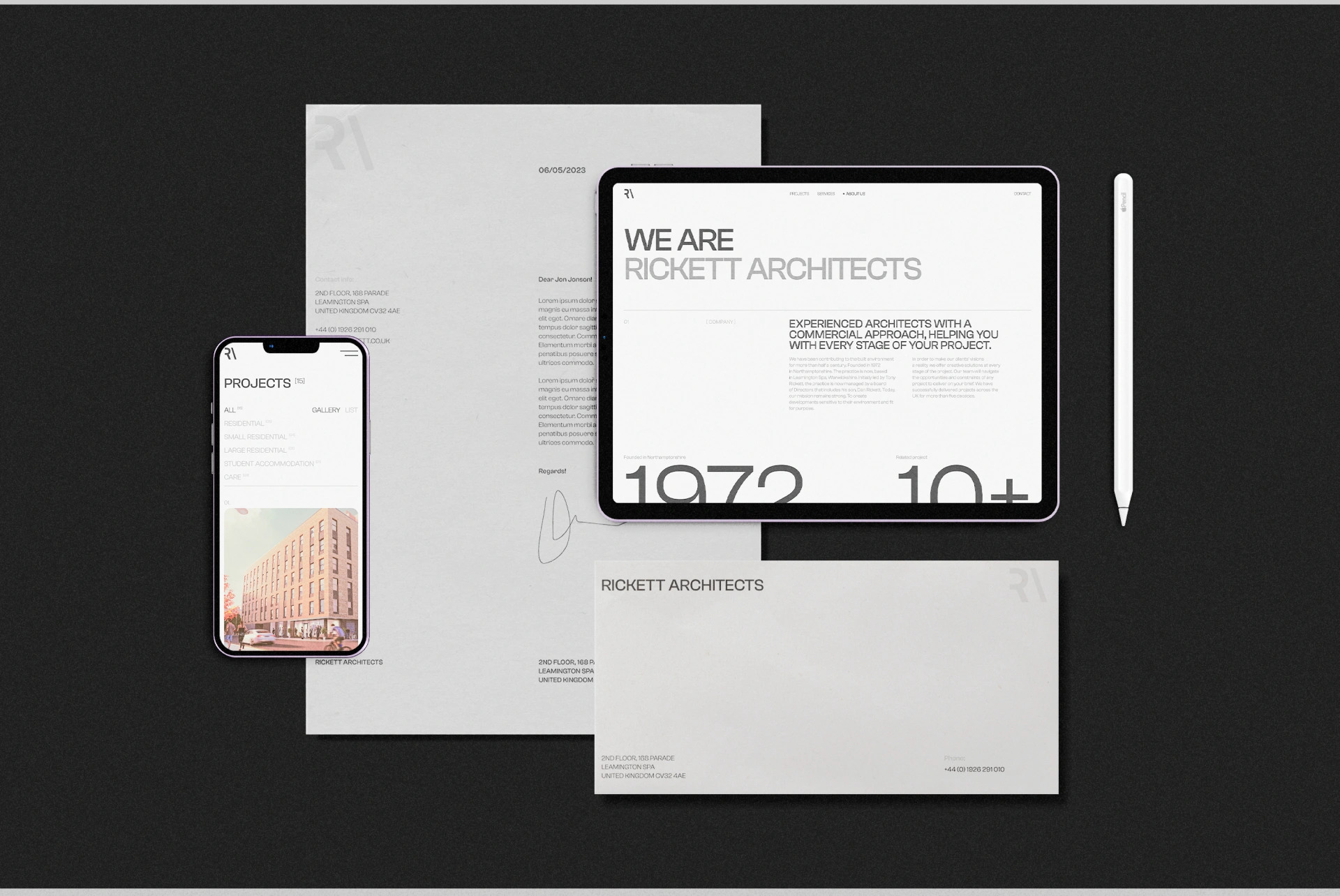 Rickett Architects | Redesign concept — Изображение №6 — Интерфейсы, Брендинг на Dprofile
