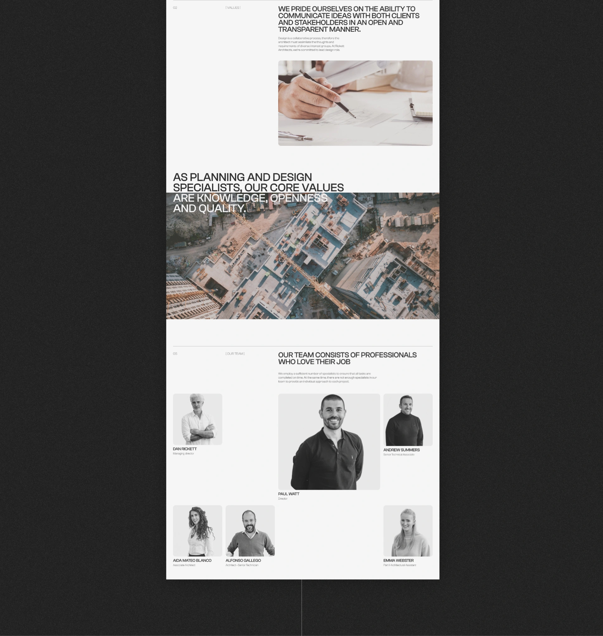 Rickett Architects | Redesign concept — Изображение №12 — Интерфейсы, Брендинг на Dprofile
