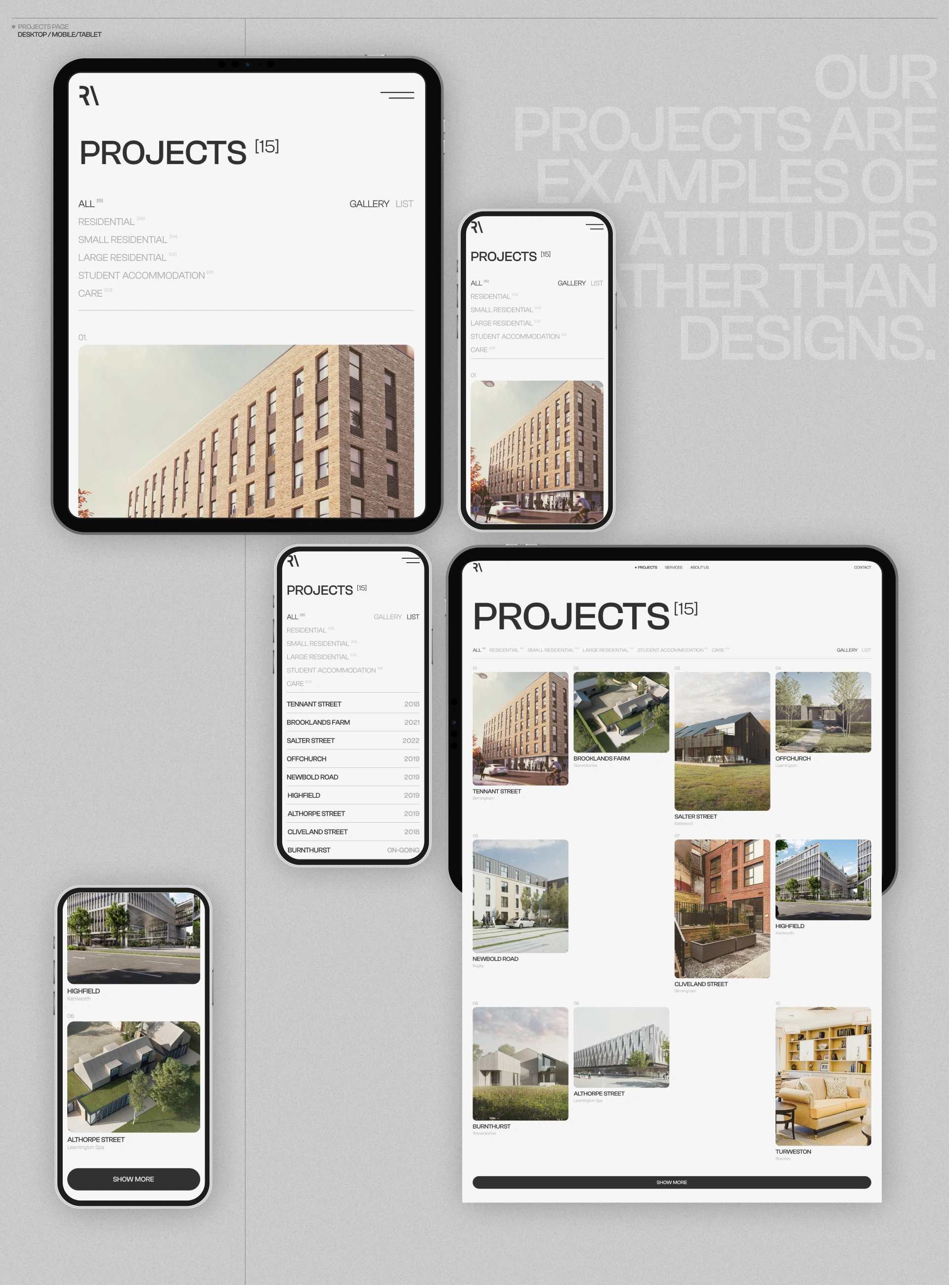 Rickett Architects | Redesign concept — Изображение №7 — Интерфейсы, Брендинг на Dprofile