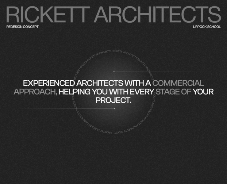 Rickett Architects | Redesign concept — Интерфейсы, Брендинг на Dprofile