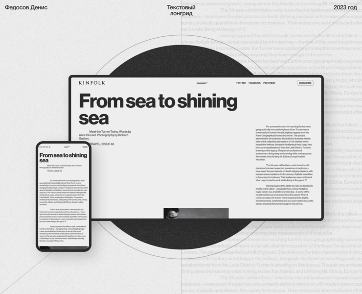 Текстовый лонгрид — Интерфейсы, Анимация на Dprofile