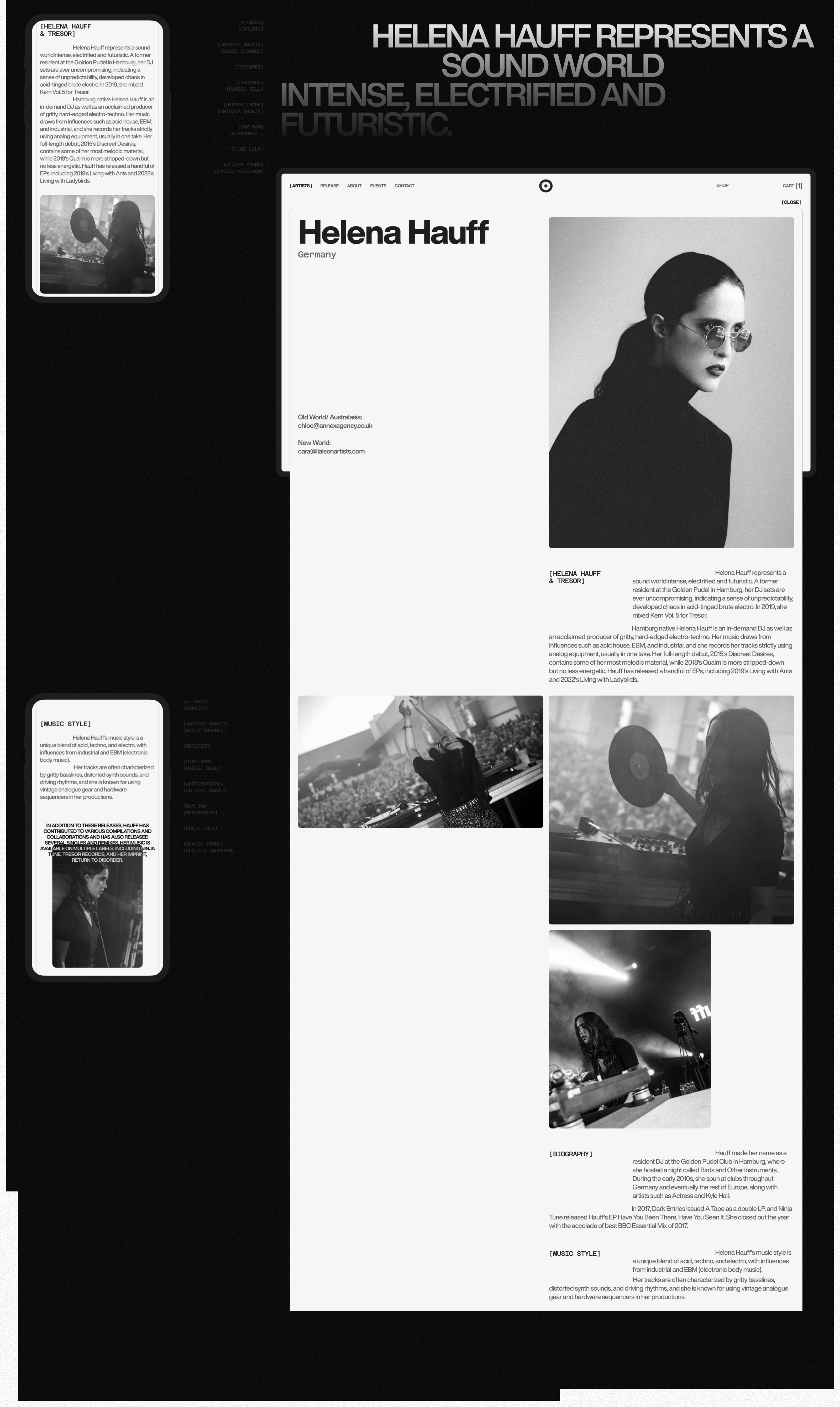 TRESOR BERLIN | REDESIGN CONCEPT — Изображение №6 — Интерфейсы, Анимация на Dprofile