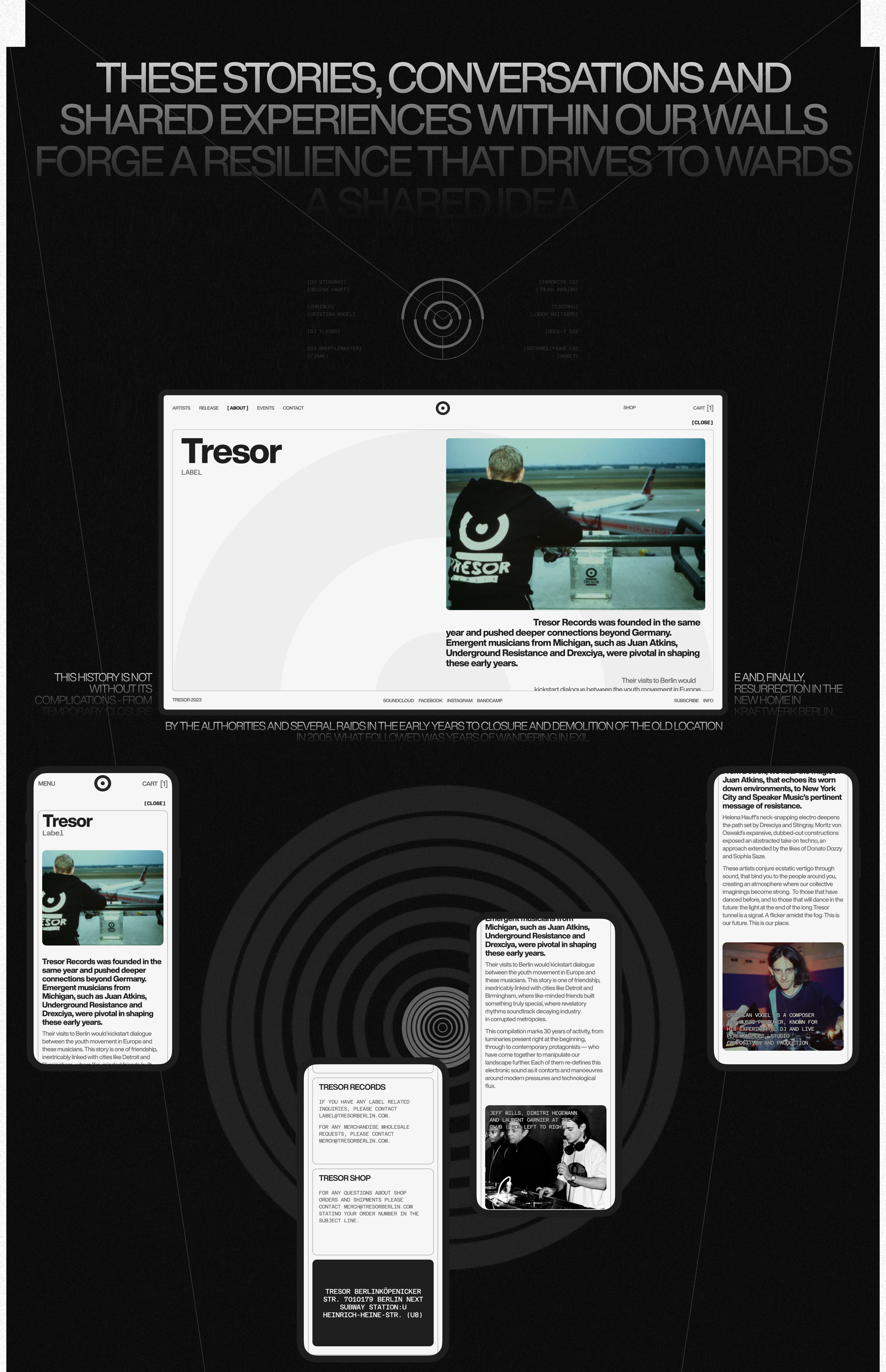 TRESOR BERLIN | REDESIGN CONCEPT — Изображение №8 — Интерфейсы, Анимация на Dprofile