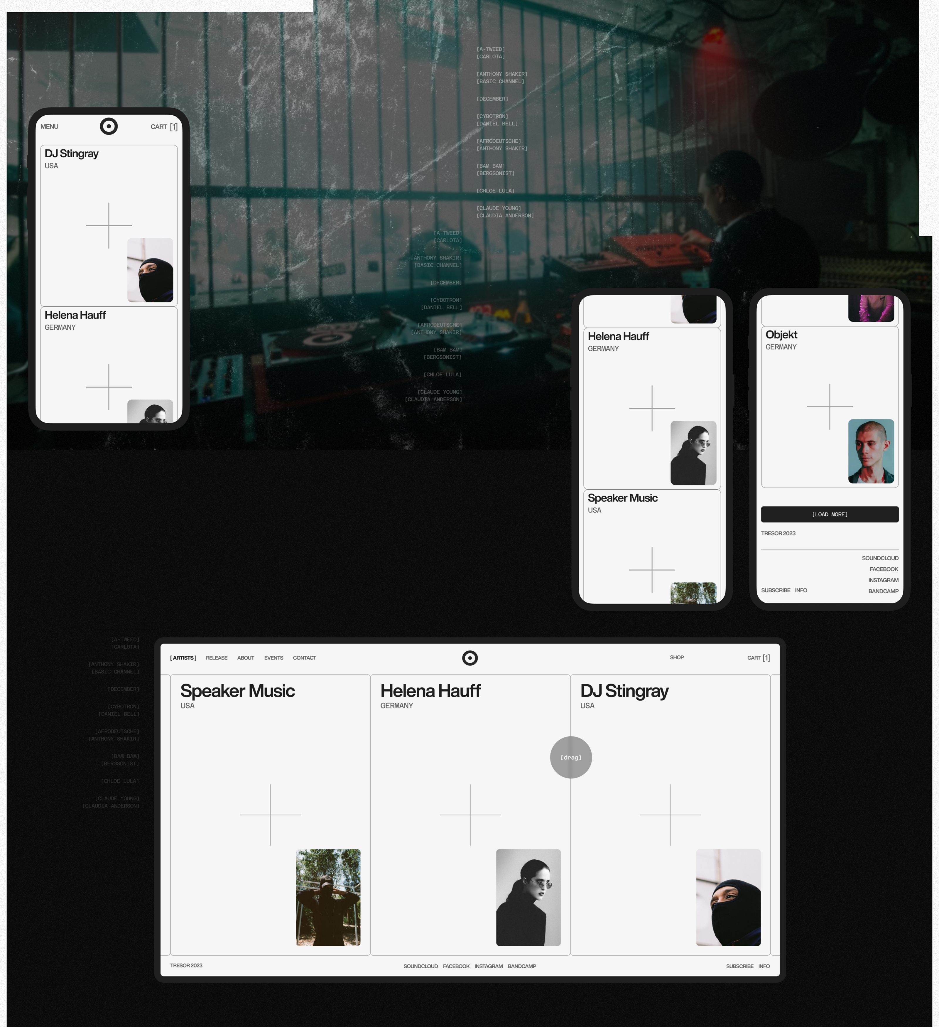 TRESOR BERLIN | REDESIGN CONCEPT — Изображение №5 — Интерфейсы, Анимация на Dprofile