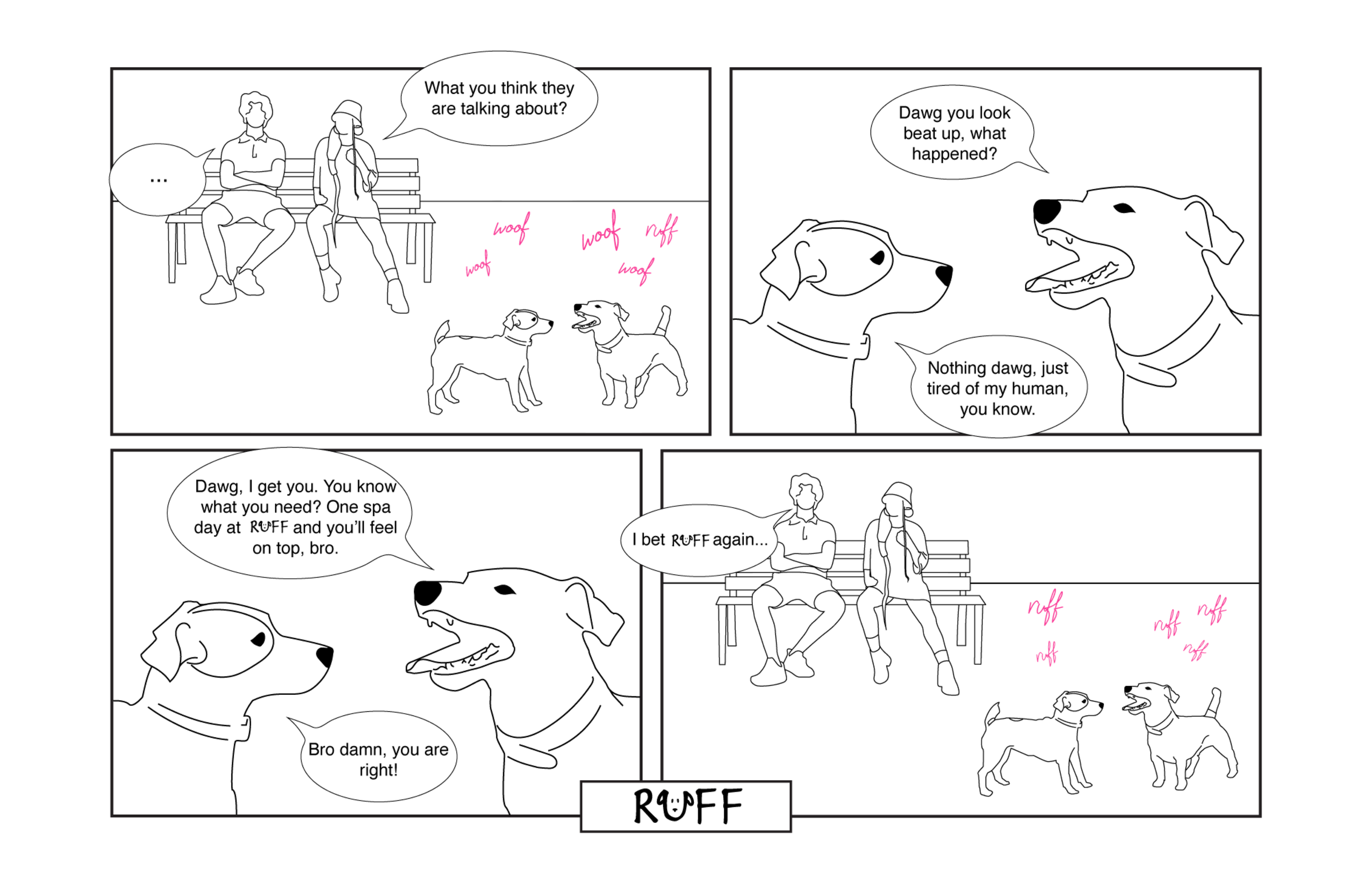 брендинг груминг-салона ruff — Изображение №1 — Брендинг, Иллюстрация на Dprofile