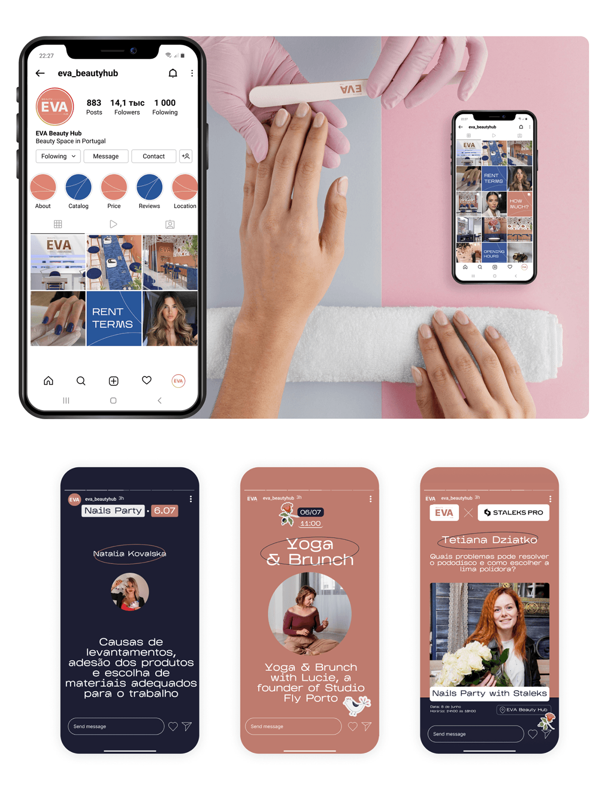 Brand design | EVA Beauty Hub — Изображение №7 — Брендинг на Dprofile