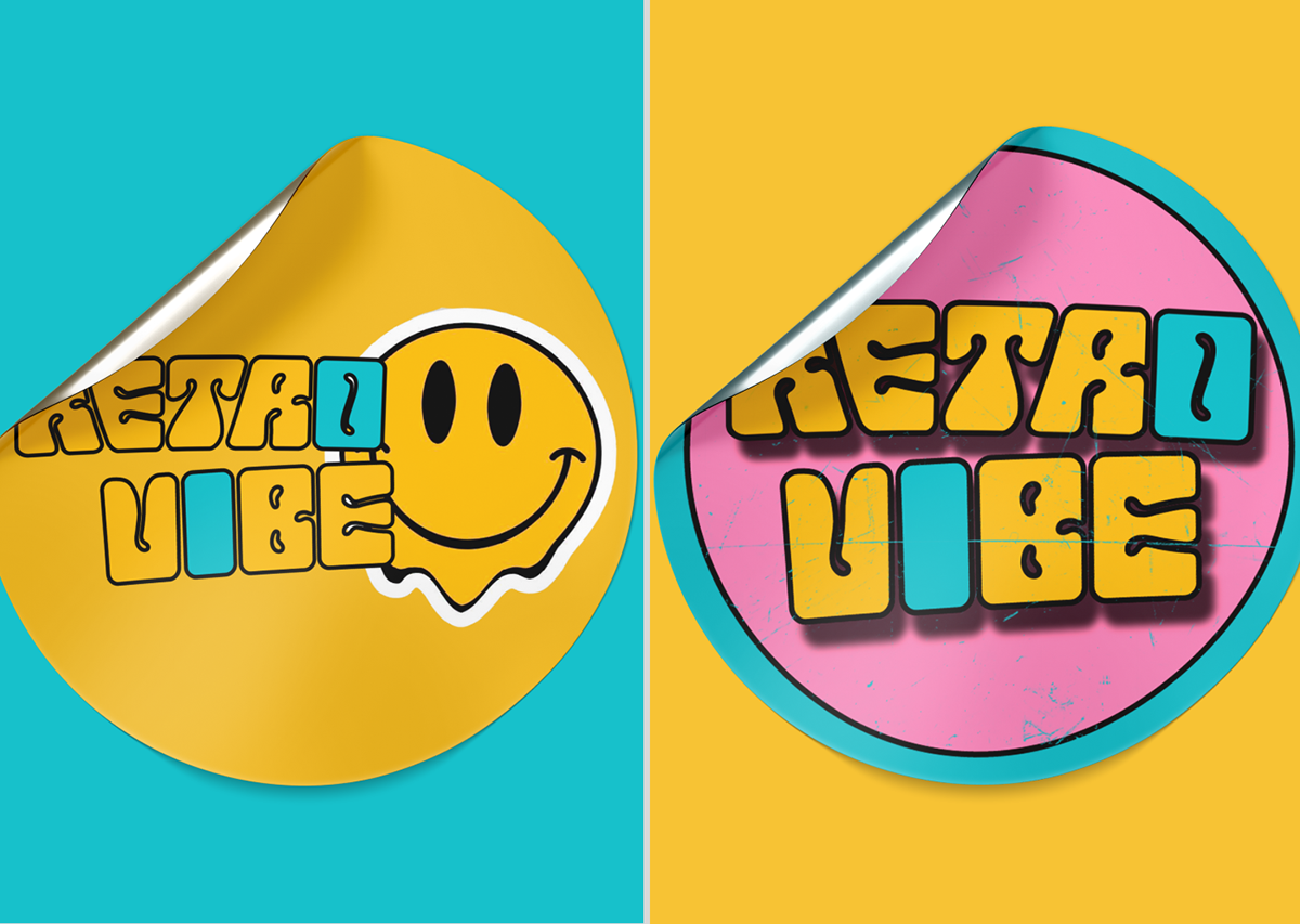 Identity for "RETRO VIBE" bar — Изображение №8 — Брендинг на Dprofile