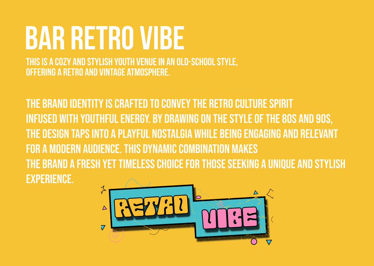 Identity for "RETRO VIBE" bar — Изображение №2 — Брендинг на Dprofile