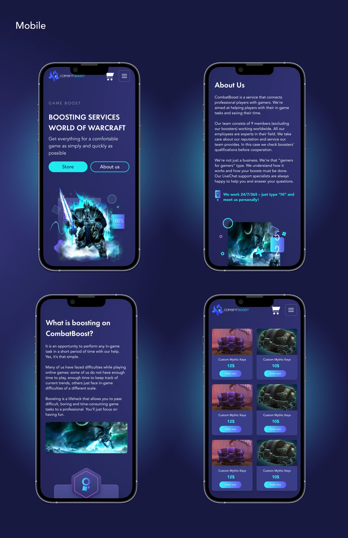 Сombatboost store for World of Warcraft — Изображение №9 — Интерфейсы на Dprofile