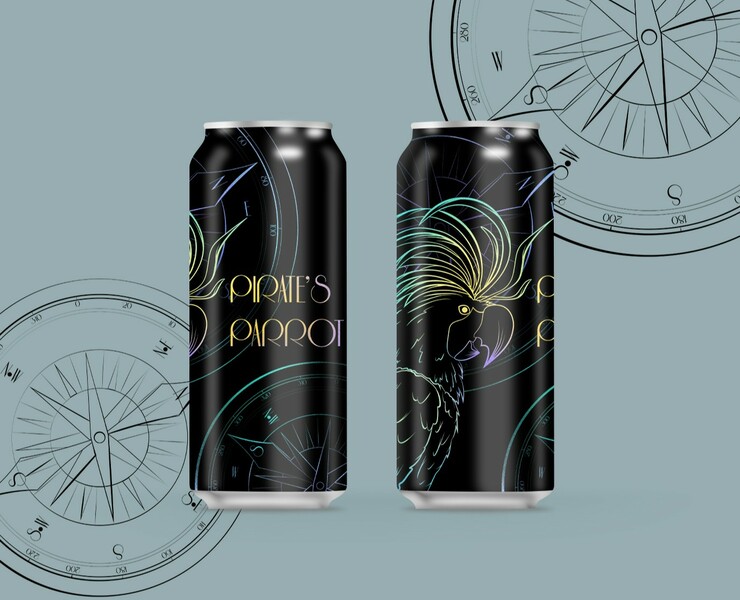 Дизайн упаковки пива "Pirate's parrot" — Брендинг, Иллюстрация на Dprofile