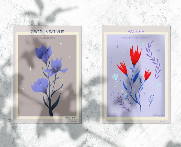 Flower posters — Иллюстрация, Графика на Dprofile