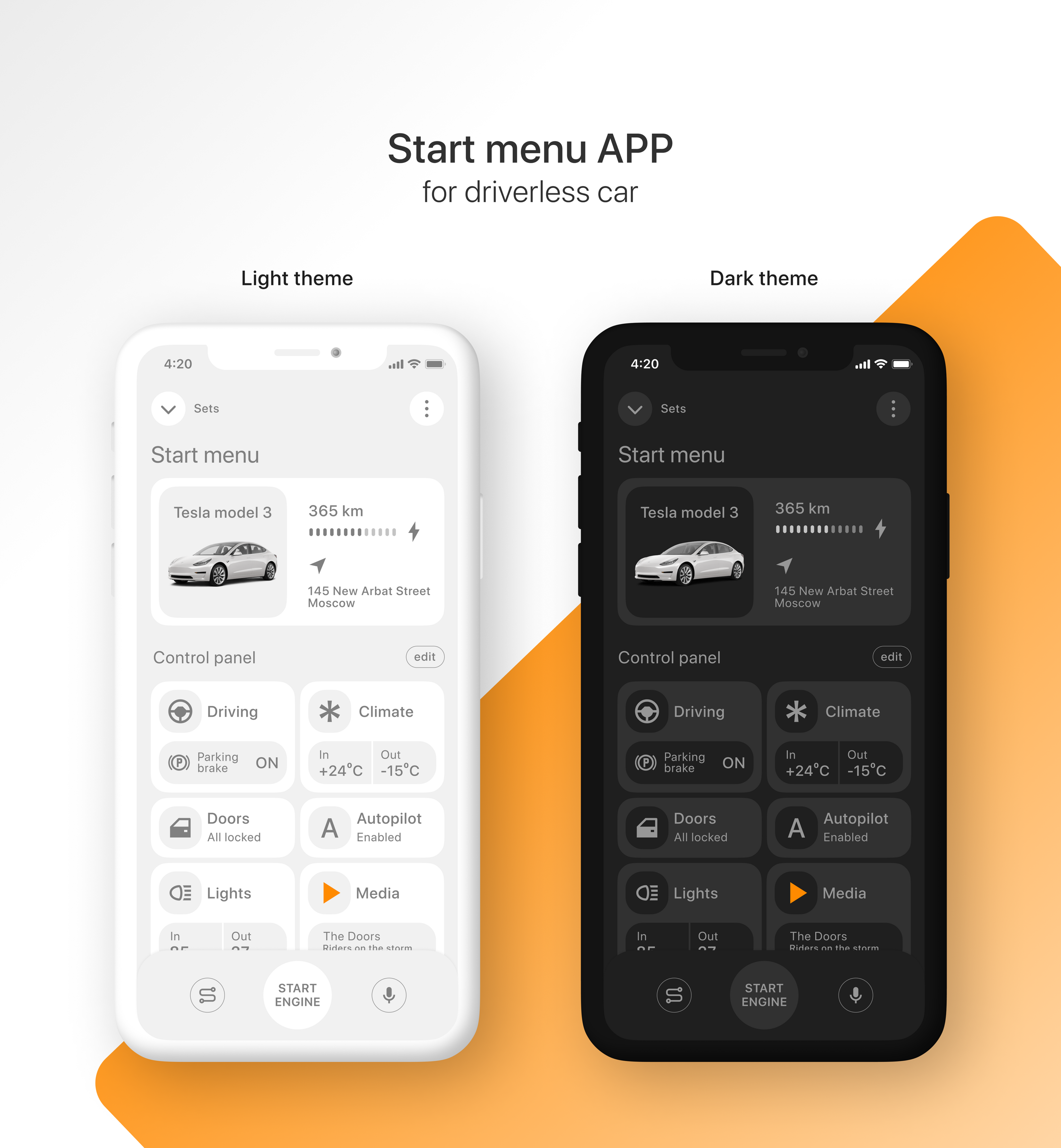 Концепт приложения автомобиля Tesla — Изображение №1 — Интерфейсы на Dprofile