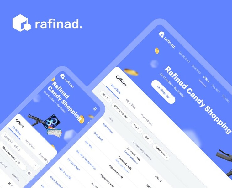 Rafinad CPA platform: UX|UI & brand identity — Интерфейсы на Dprofile