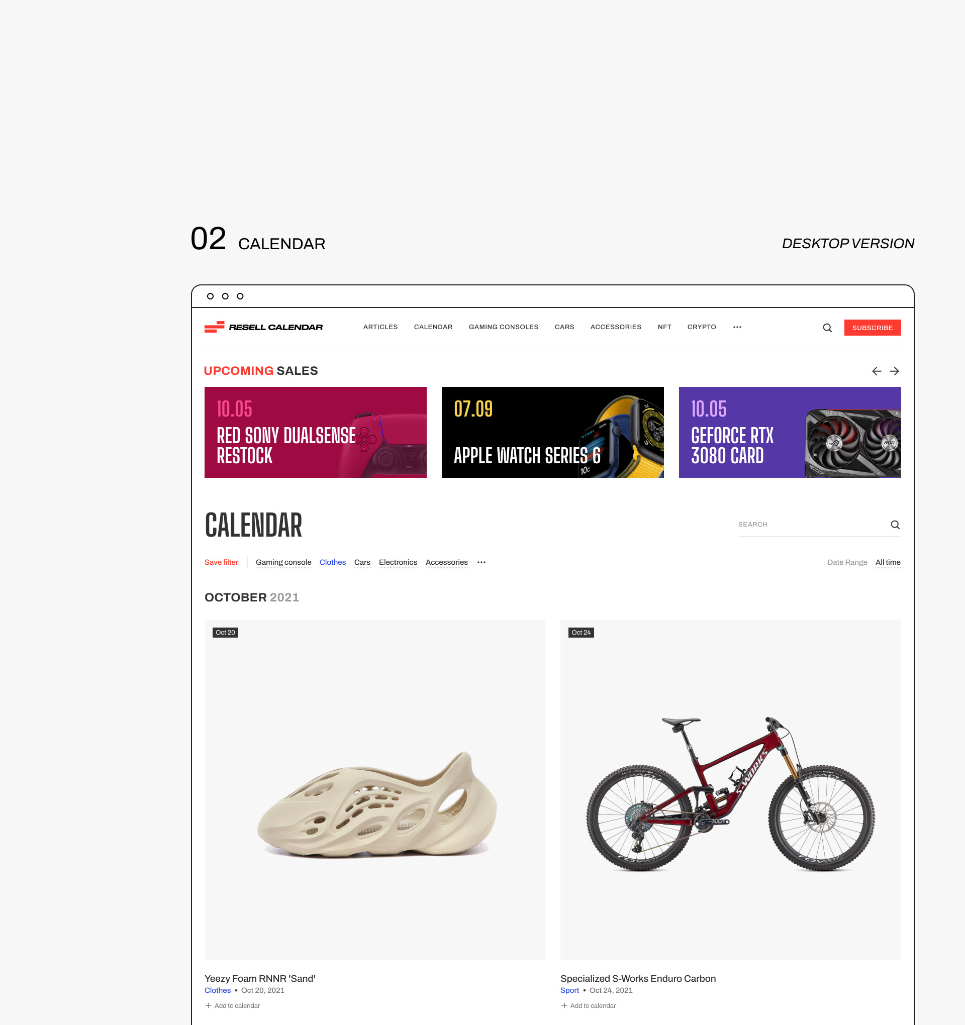 Resell Calendar - Website Design — Изображение №6 — Интерфейсы на Dprofile