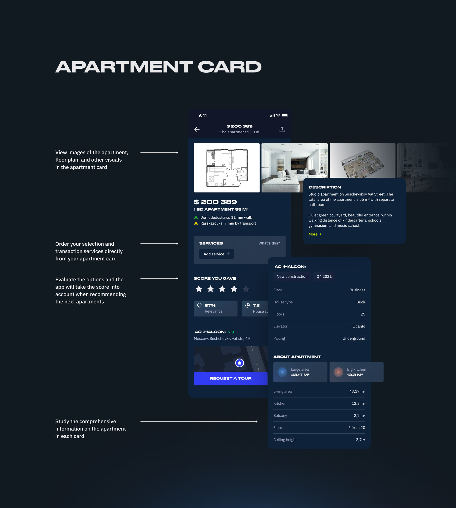 Living – UX/UI for property advisor app — Изображение №2 — Интерфейсы, Иллюстрация на Dprofile