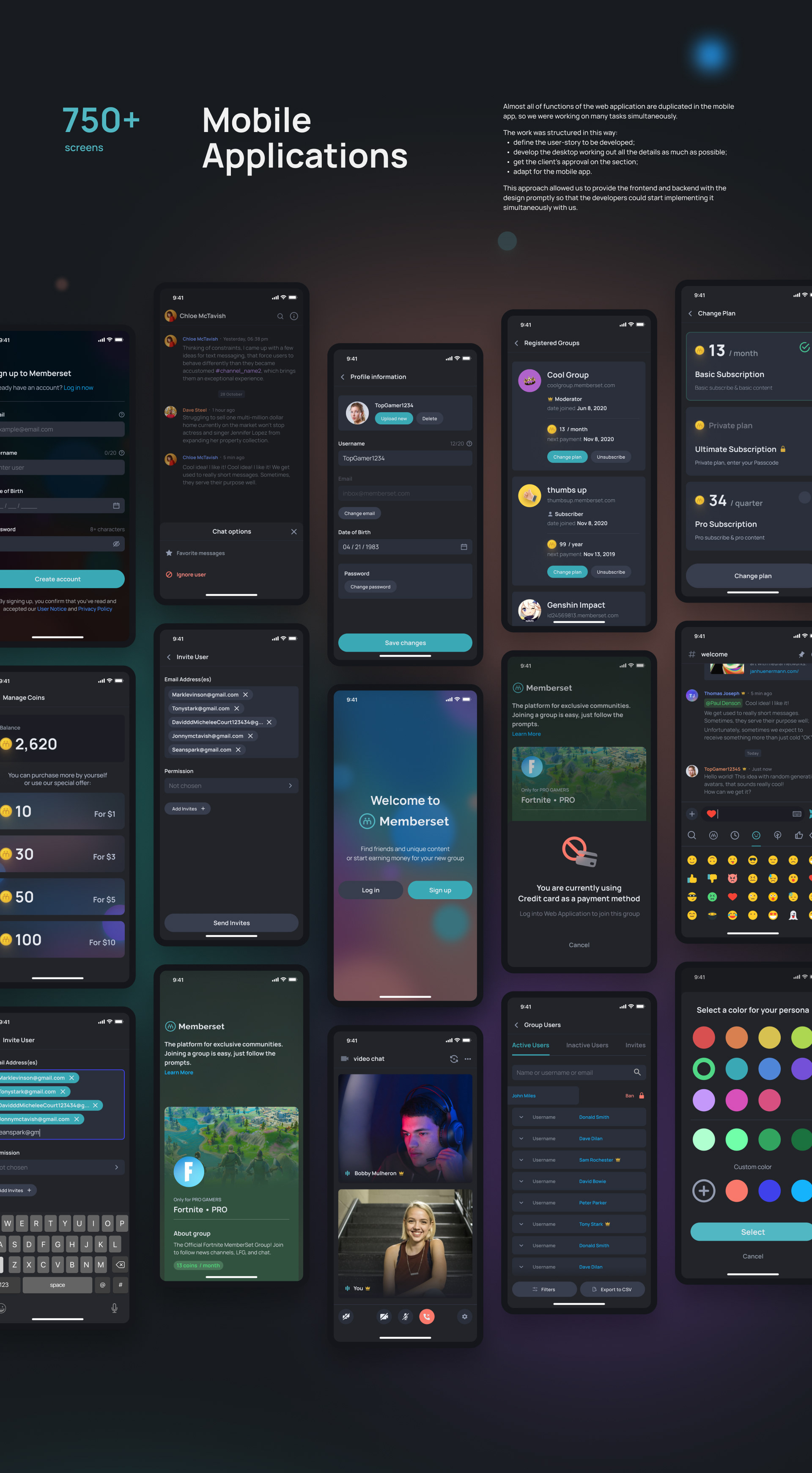 UX/UI-дизайн для  Memberset App — Изображение №21 — Интерфейсы на Dprofile