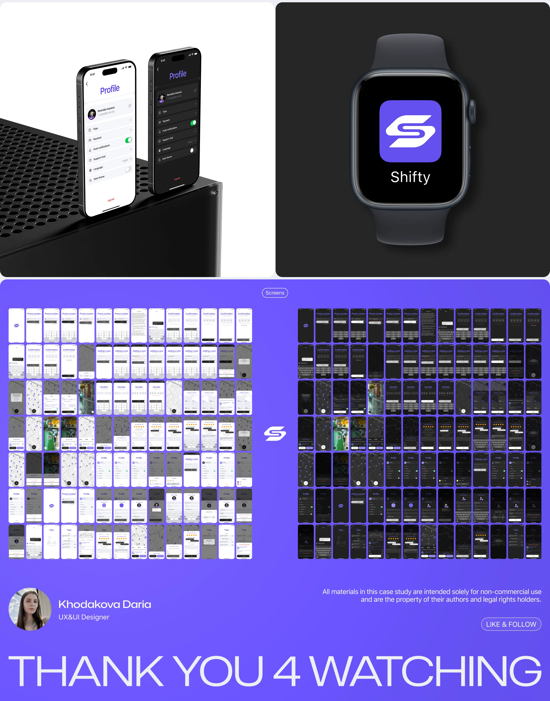 Shifty | scooter rental service UX&UI — Изображение №11 — Интерфейсы на Dprofile