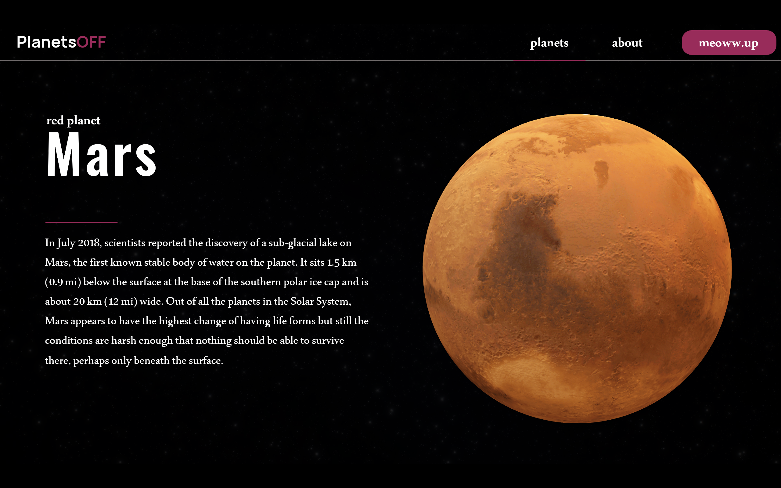 PlanetsOFF — Изображение №6 — Интерфейсы, Анимация на Dprofile