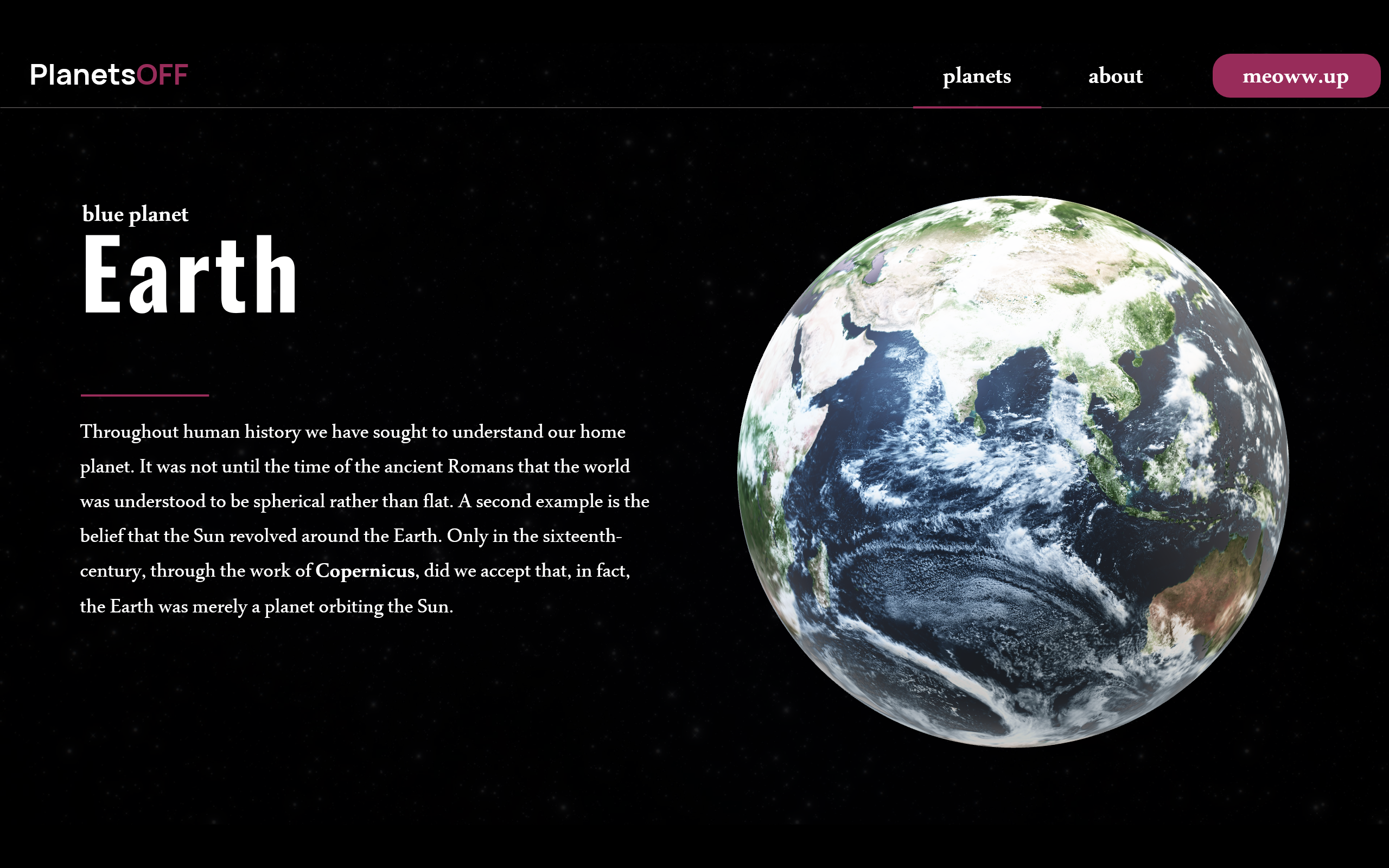 PlanetsOFF — Изображение №2 — Интерфейсы, Анимация на Dprofile