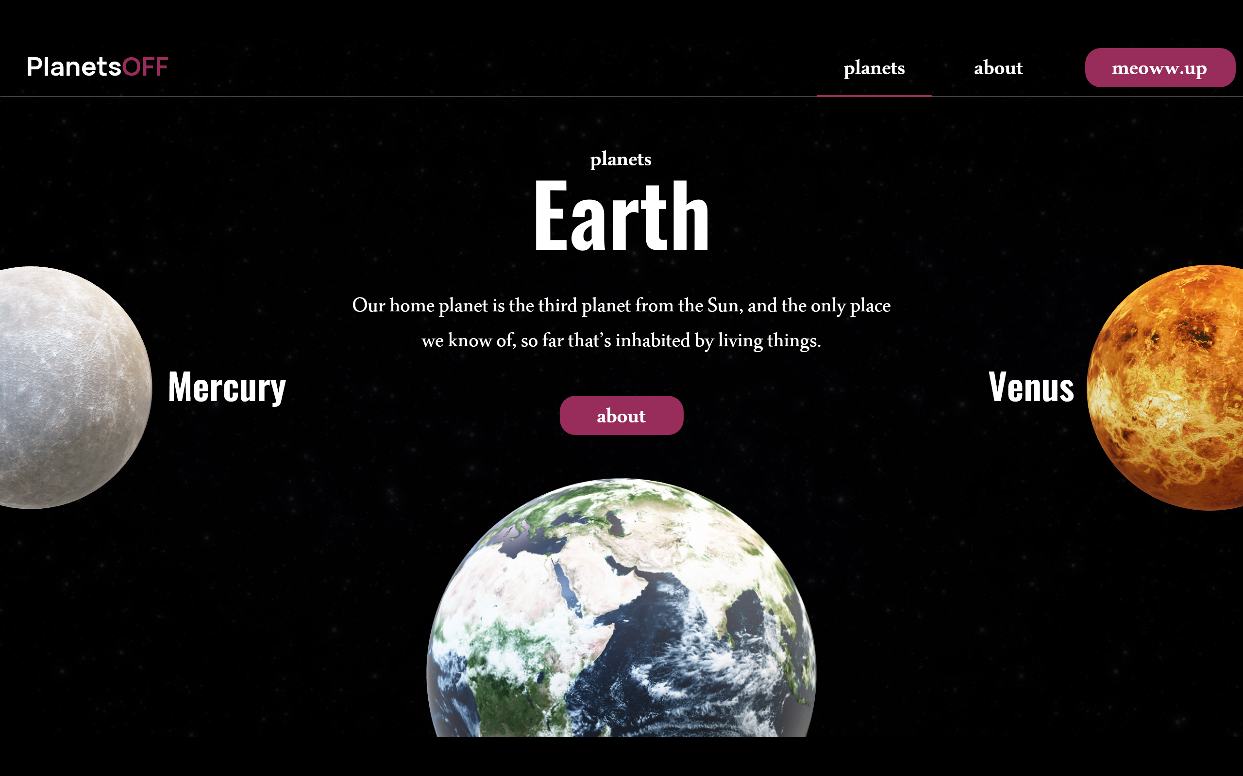 PlanetsOFF — Изображение №1 — Интерфейсы, Анимация на Dprofile