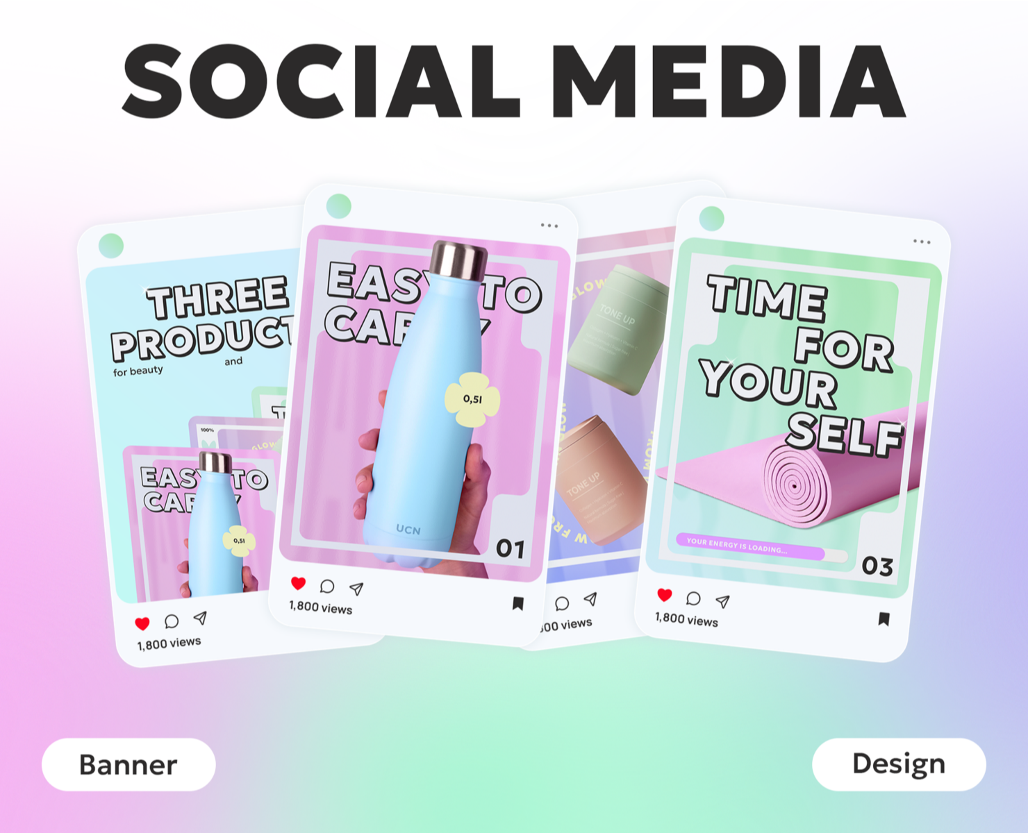 Social media design / Баннеры для социальных сетей — Анимация, Маркетинг на Dprofile