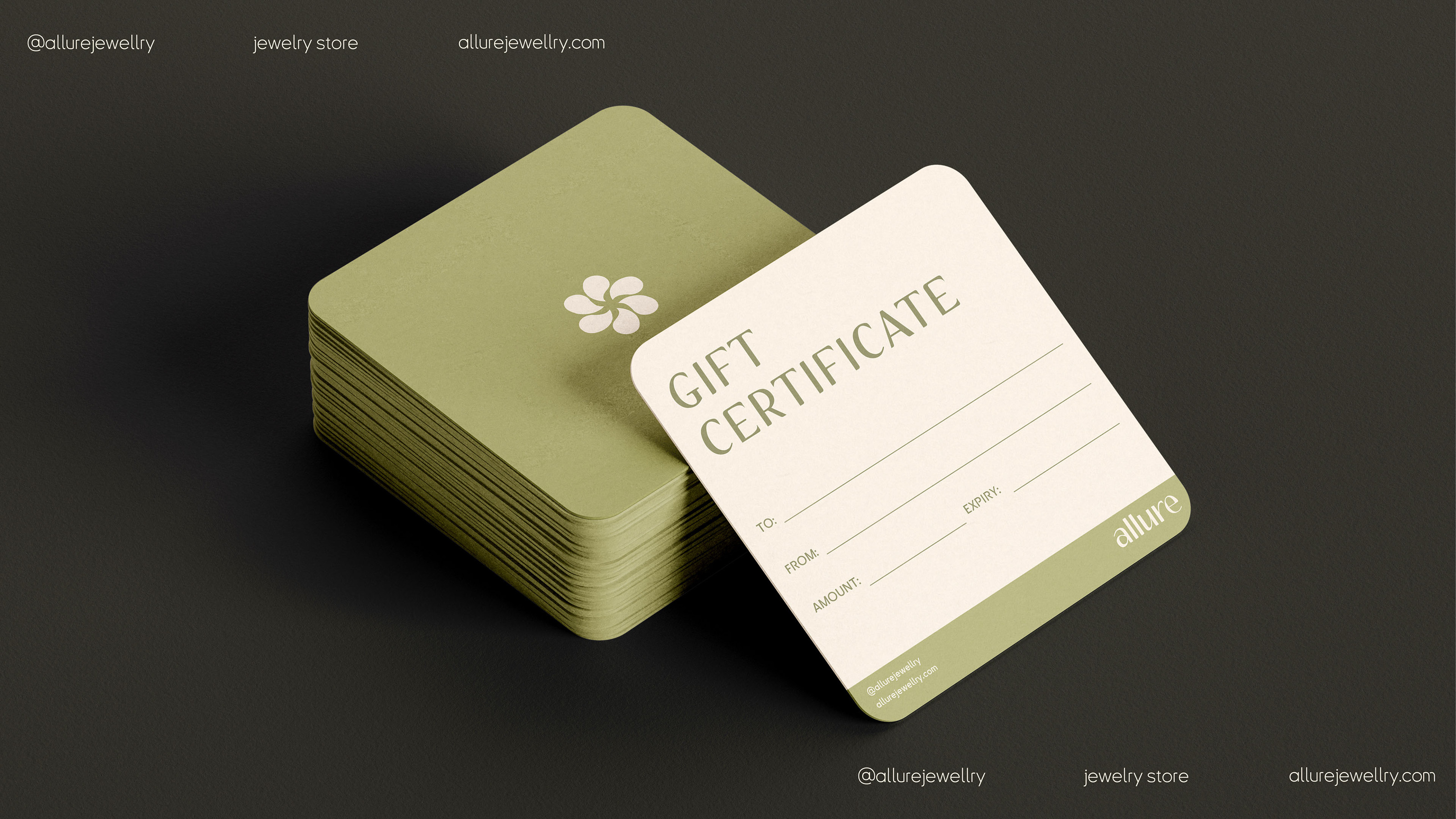 Allure jewelry | BRAND IDENTITY | JEWELRY STORE — Изображение №7 — Брендинг на Dprofile