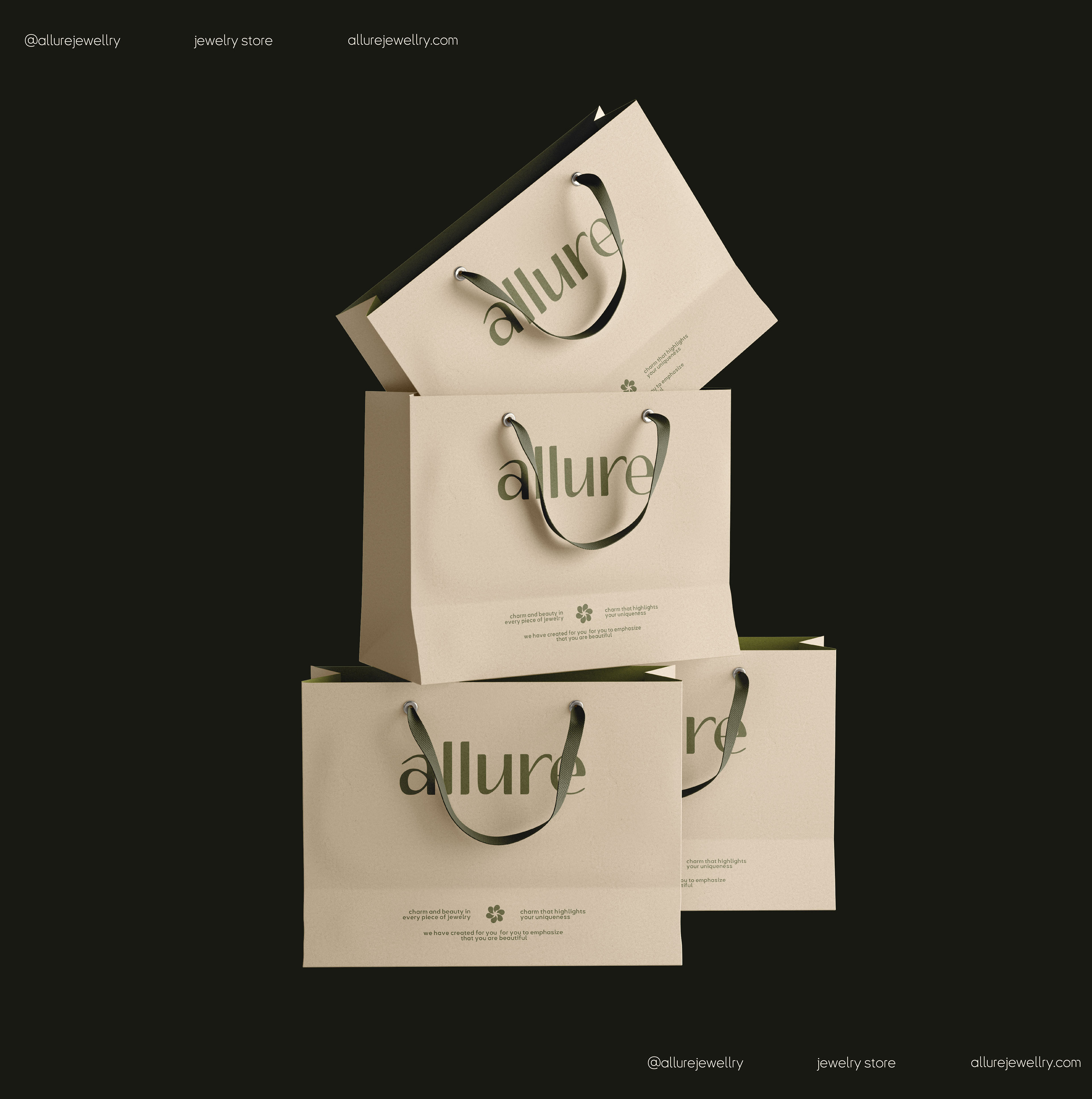 Allure jewelry | BRAND IDENTITY | JEWELRY STORE — Изображение №12 — Брендинг на Dprofile