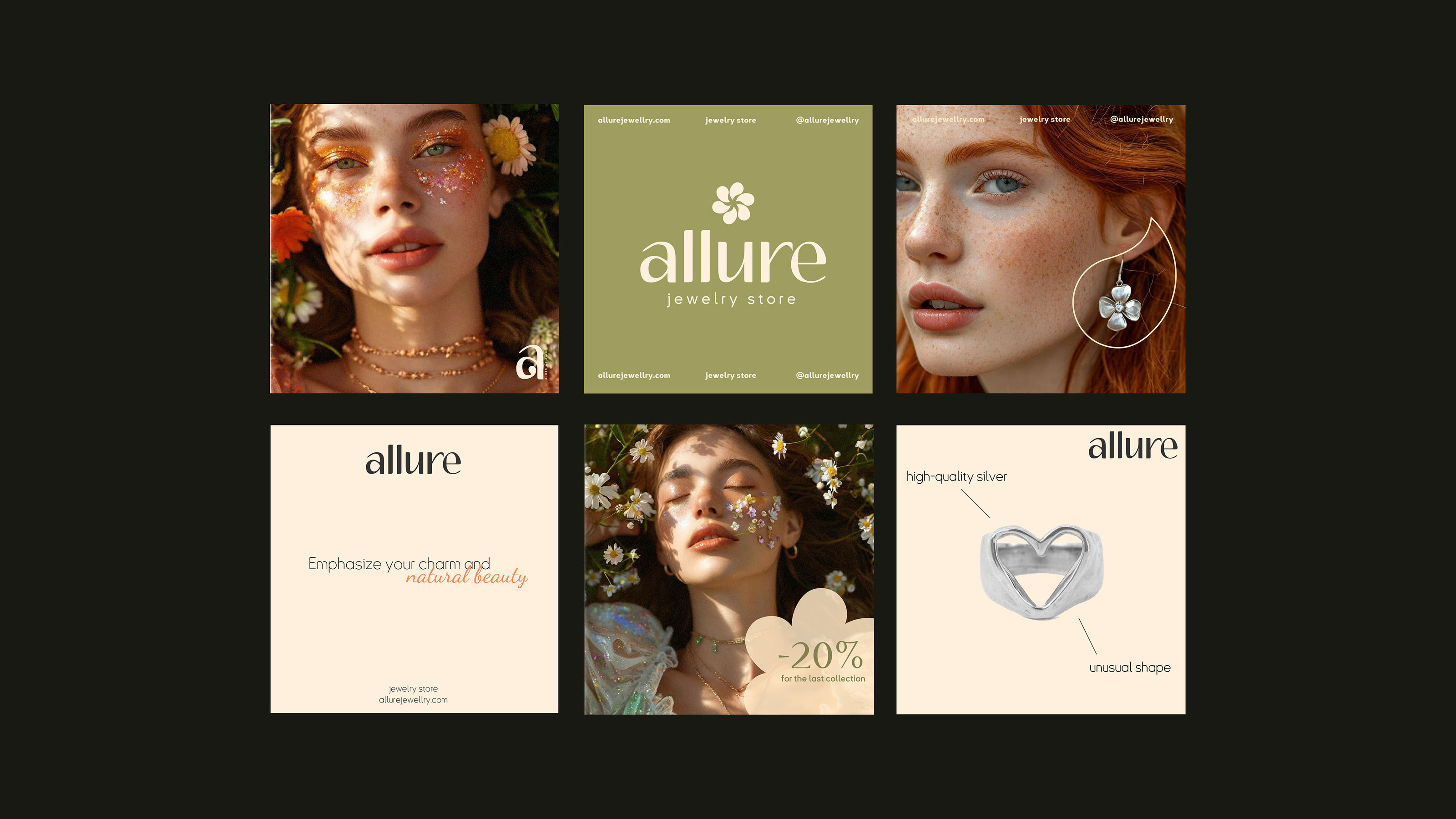 Allure jewelry | BRAND IDENTITY | JEWELRY STORE — Изображение №17 — Брендинг на Dprofile