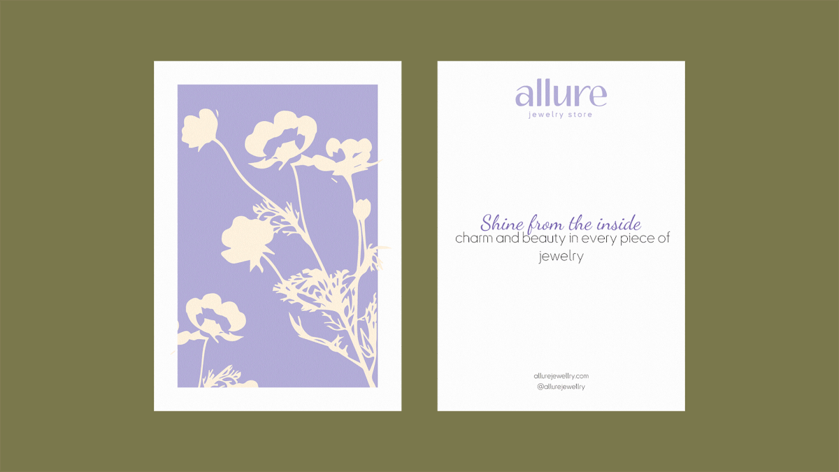 Allure jewelry | BRAND IDENTITY | JEWELRY STORE — Изображение №6 — Брендинг на Dprofile