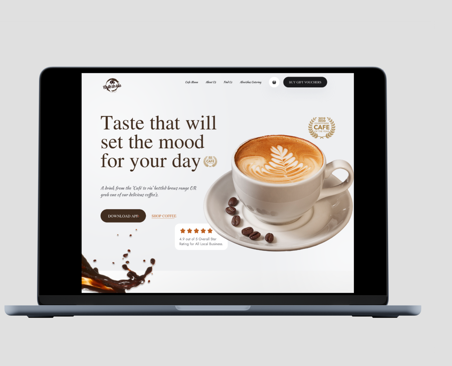 Landing page for coffee house — Интерфейсы, Брендинг на Dprofile