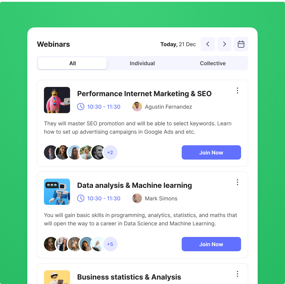 Educaty: Online Education Platform — Изображение №9 — Интерфейсы на Dprofile
