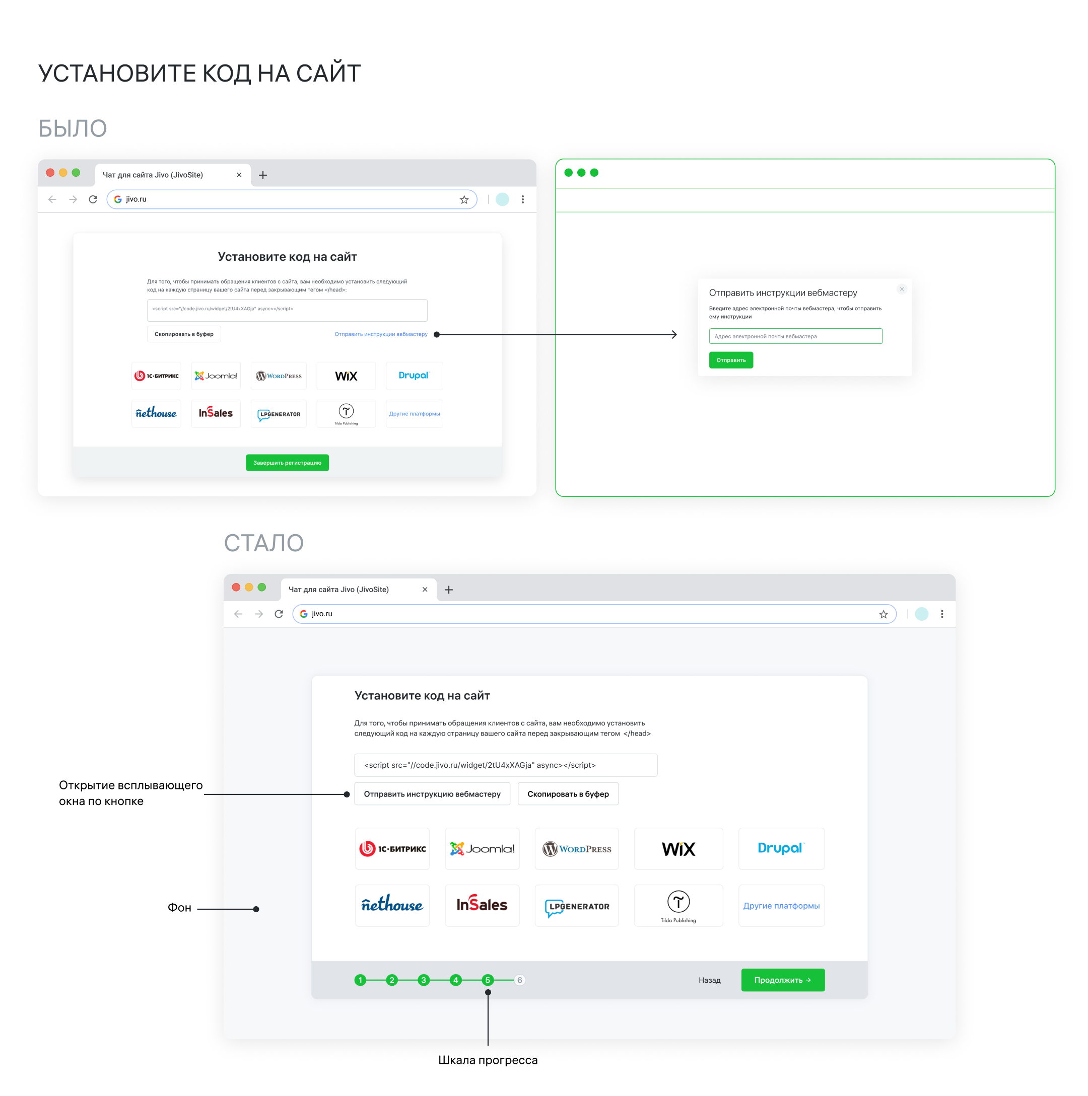 Jivo Web application Onboarding — Изображение №5 — Интерфейсы на Dprofile