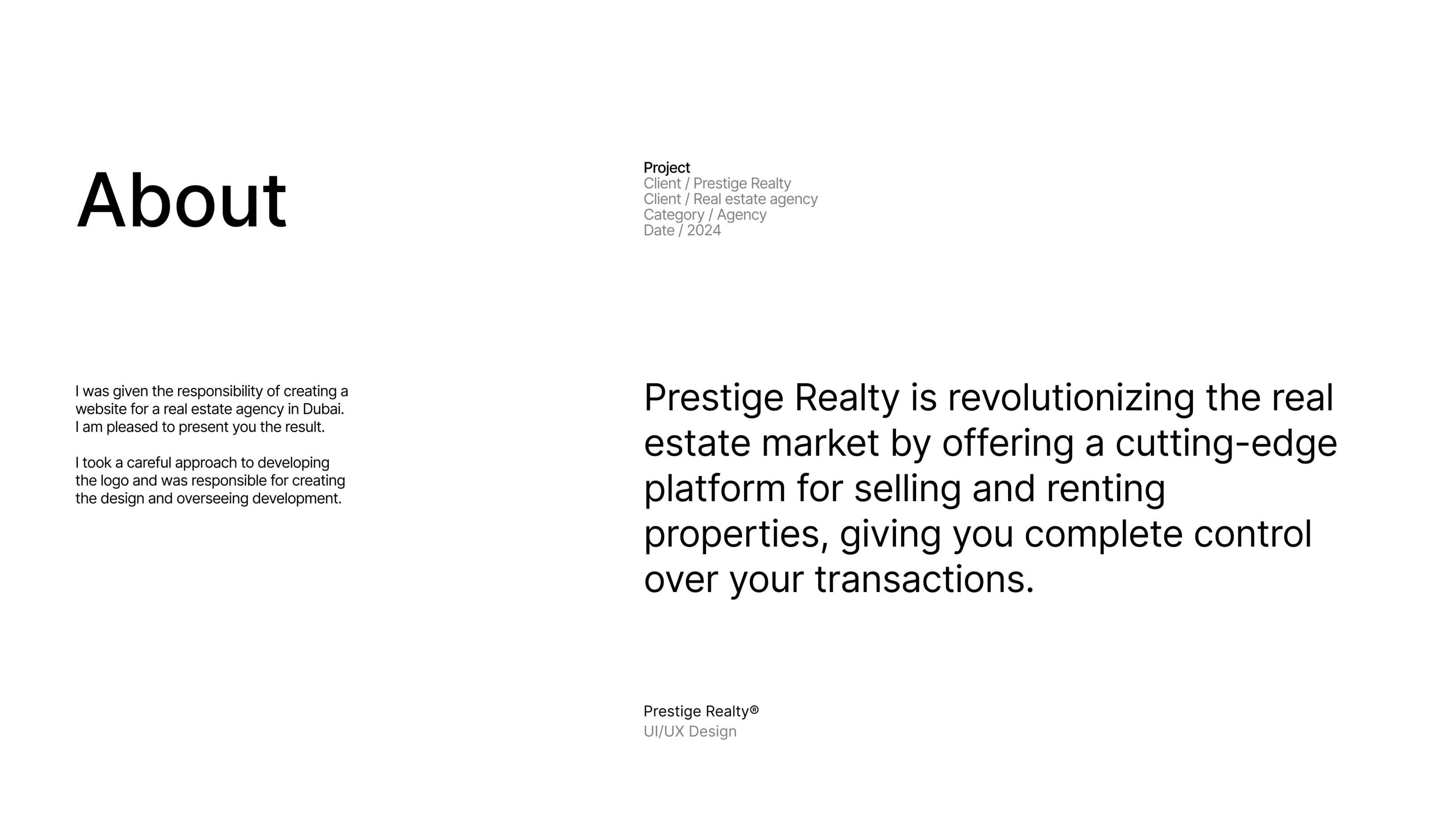 Дизайн агентства недвижимости Prestige Realty — Изображение №1 — Интерфейсы на Dprofile