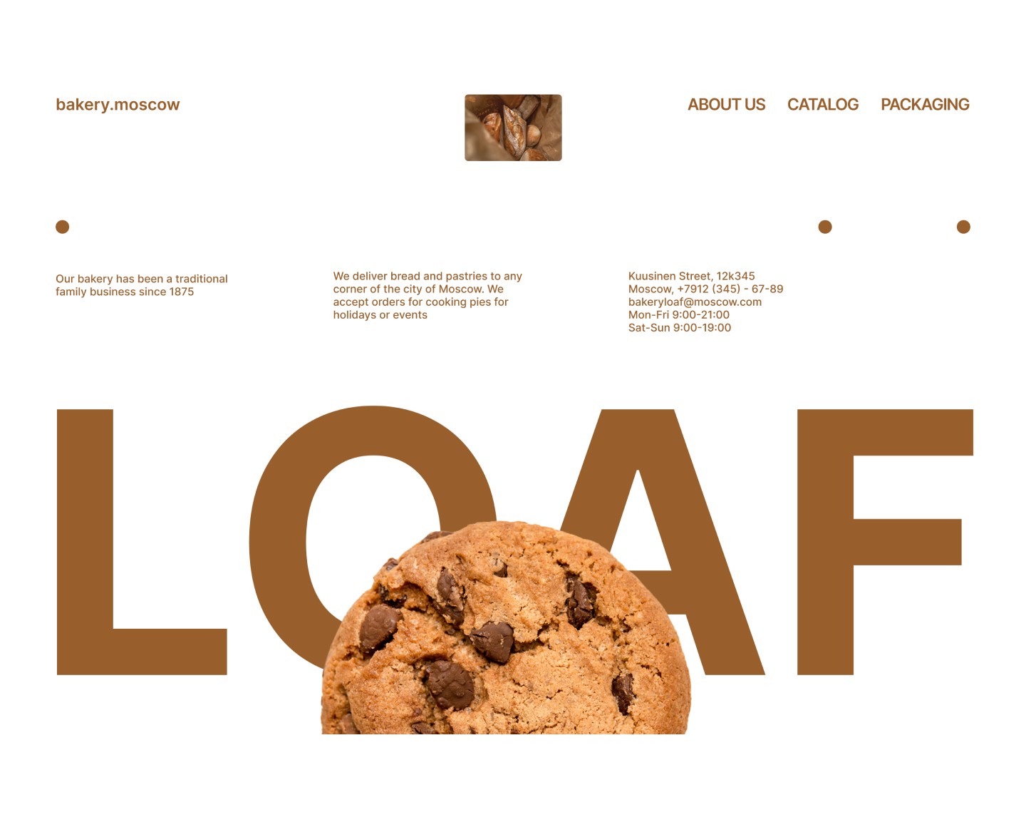Loaf - Bakery Website — Интерфейсы на Dprofile