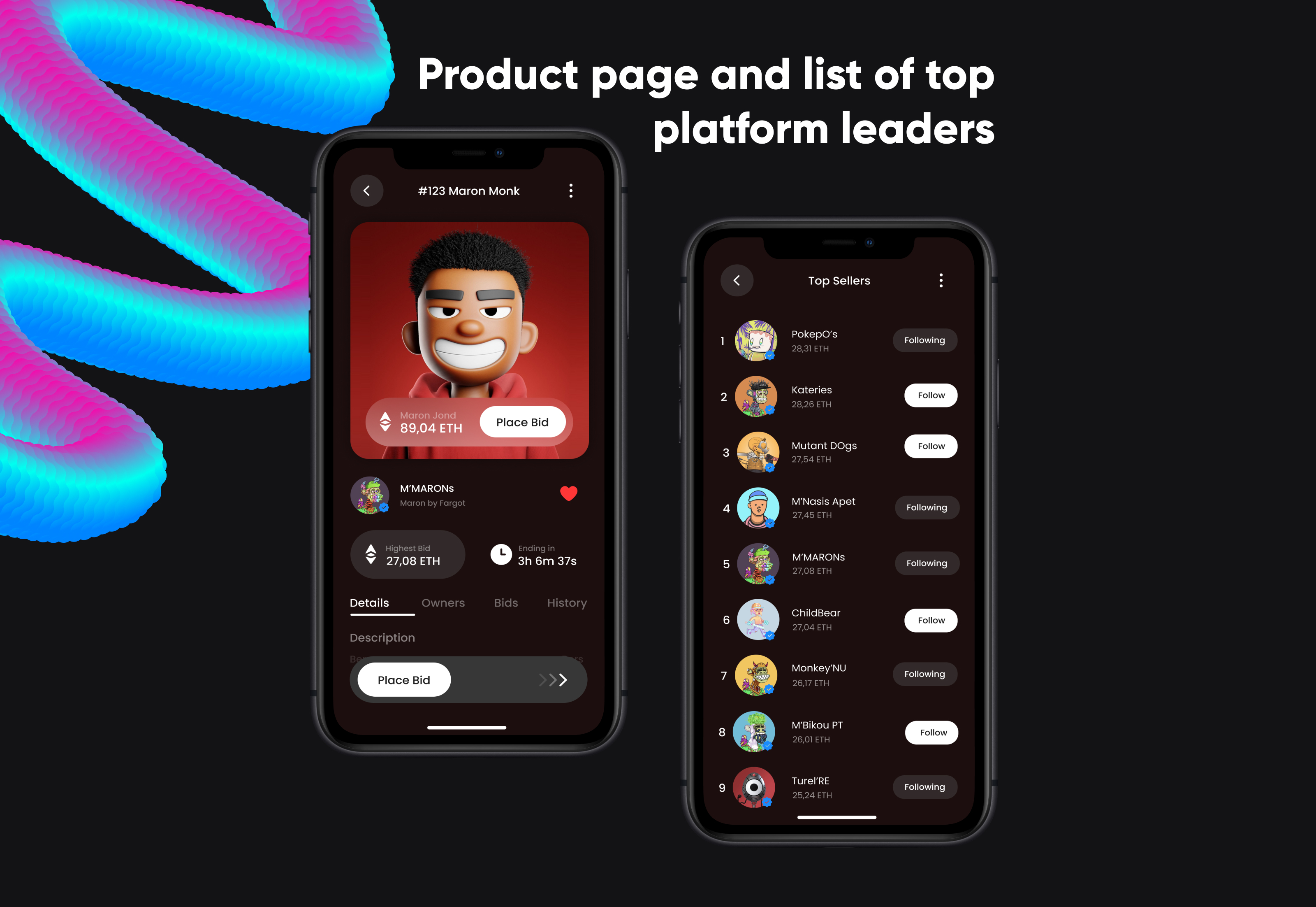 NFT - Mobile app — Изображение №3 — Интерфейсы на Dprofile