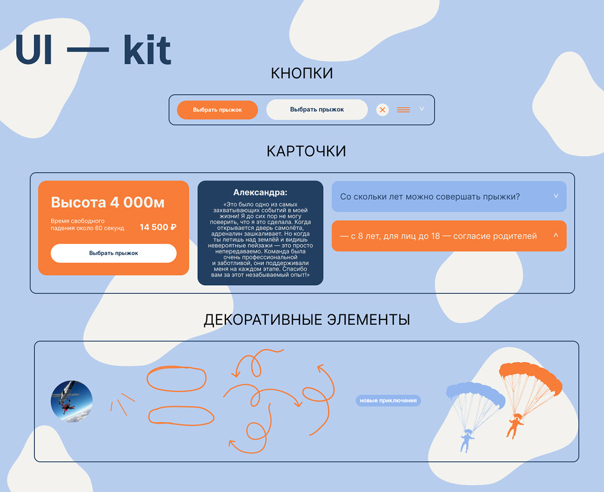 Сайт для компании по прыжкам с парашютом — Изображение №7 — Интерфейсы на Dprofile