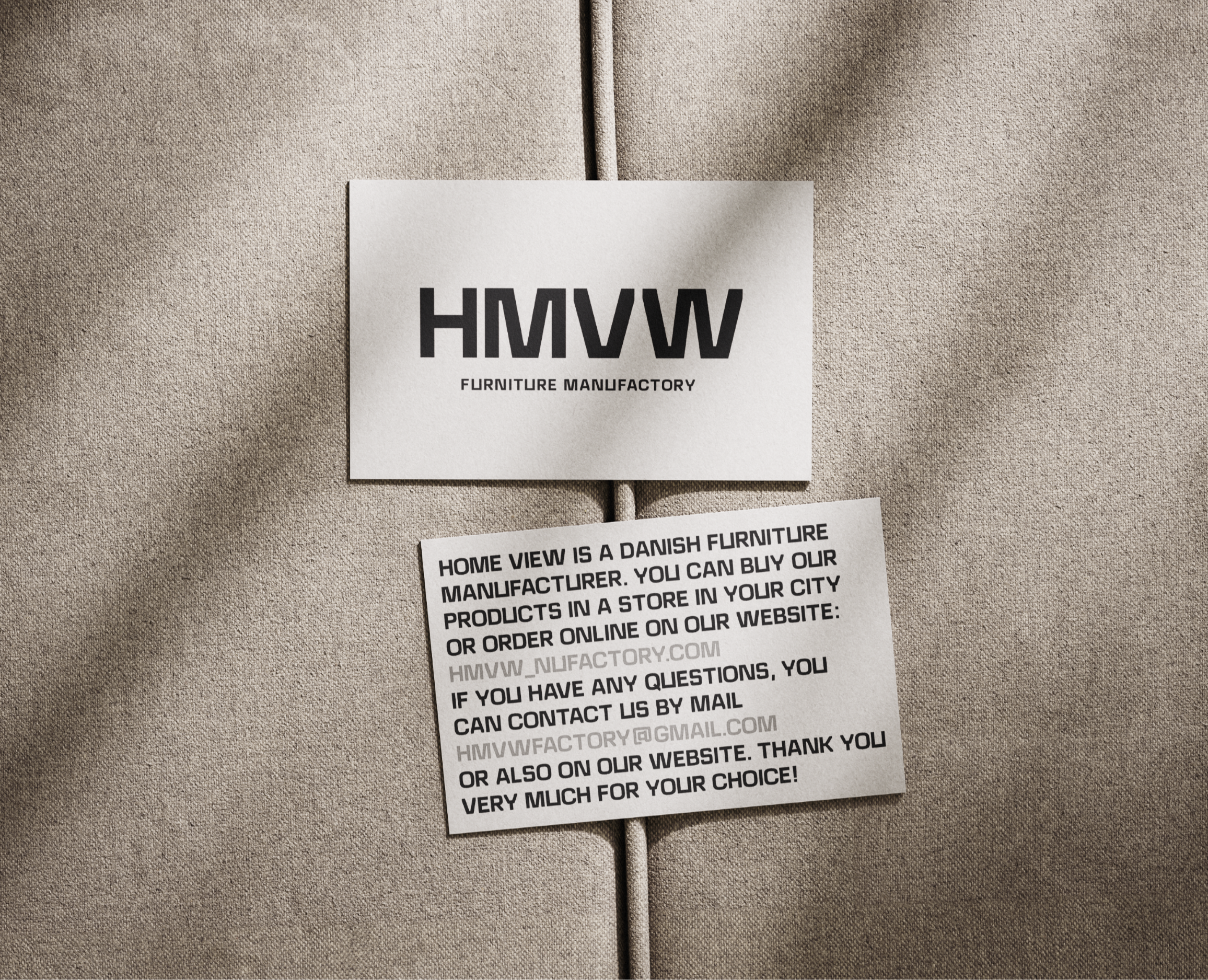 HMVW furniture manufactory — Брендинг на Dprofile