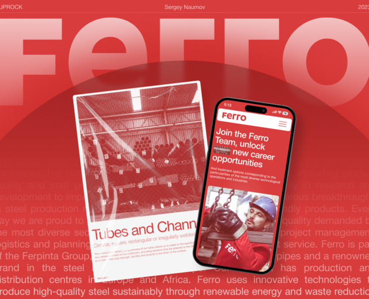 Ferro | Corporate website redesign — Интерфейсы, Брендинг на Dprofile