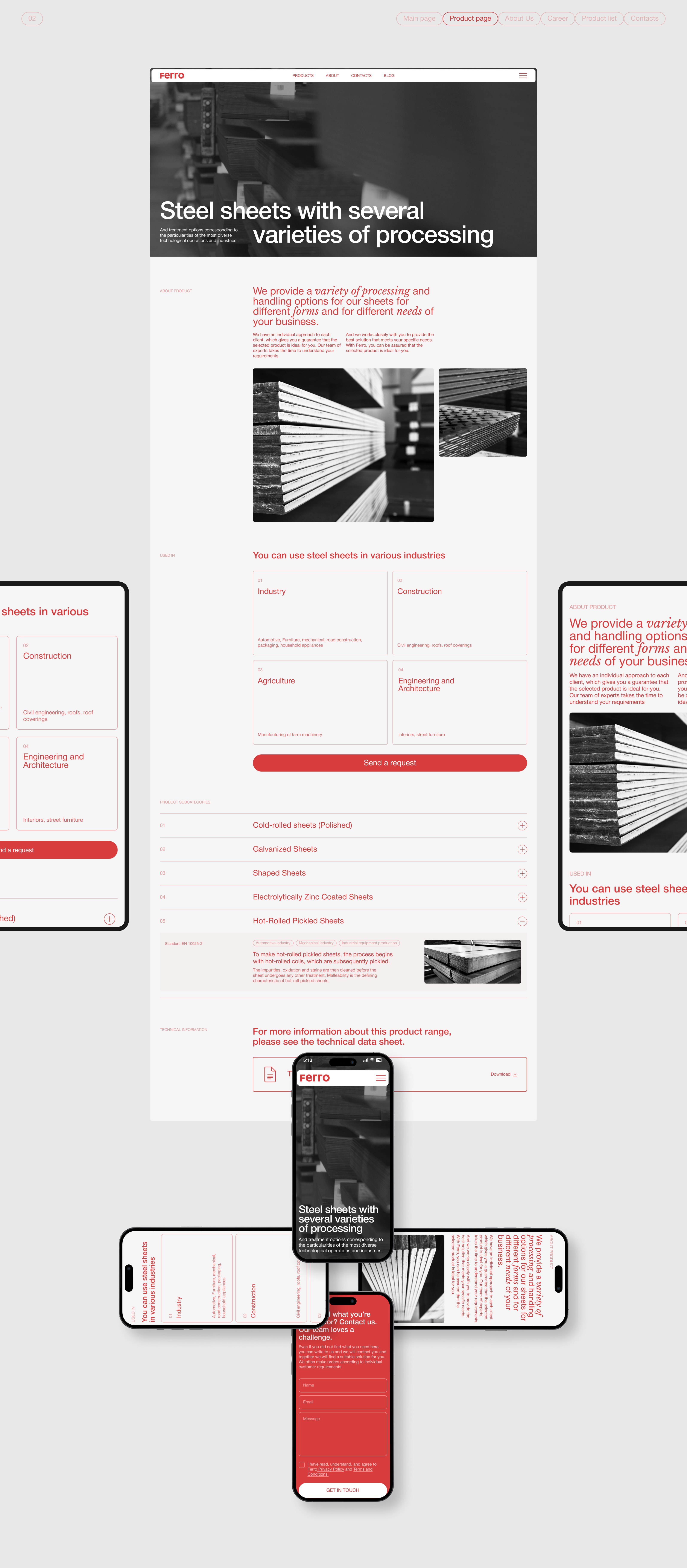 Ferro | Corporate website redesign — Изображение №3 — Интерфейсы, Брендинг на Dprofile