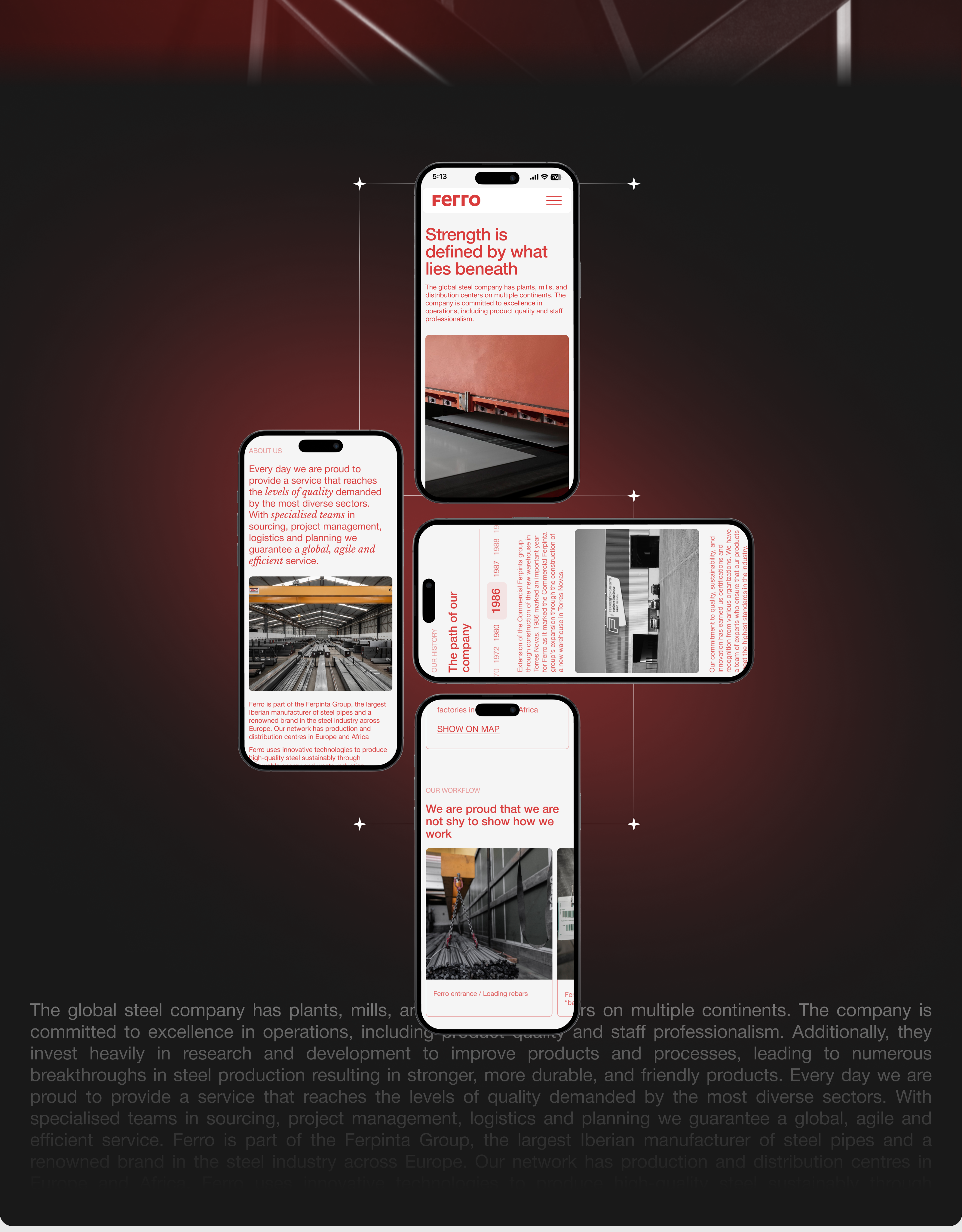 Ferro | Corporate website redesign — Изображение №5 — Интерфейсы, Брендинг на Dprofile