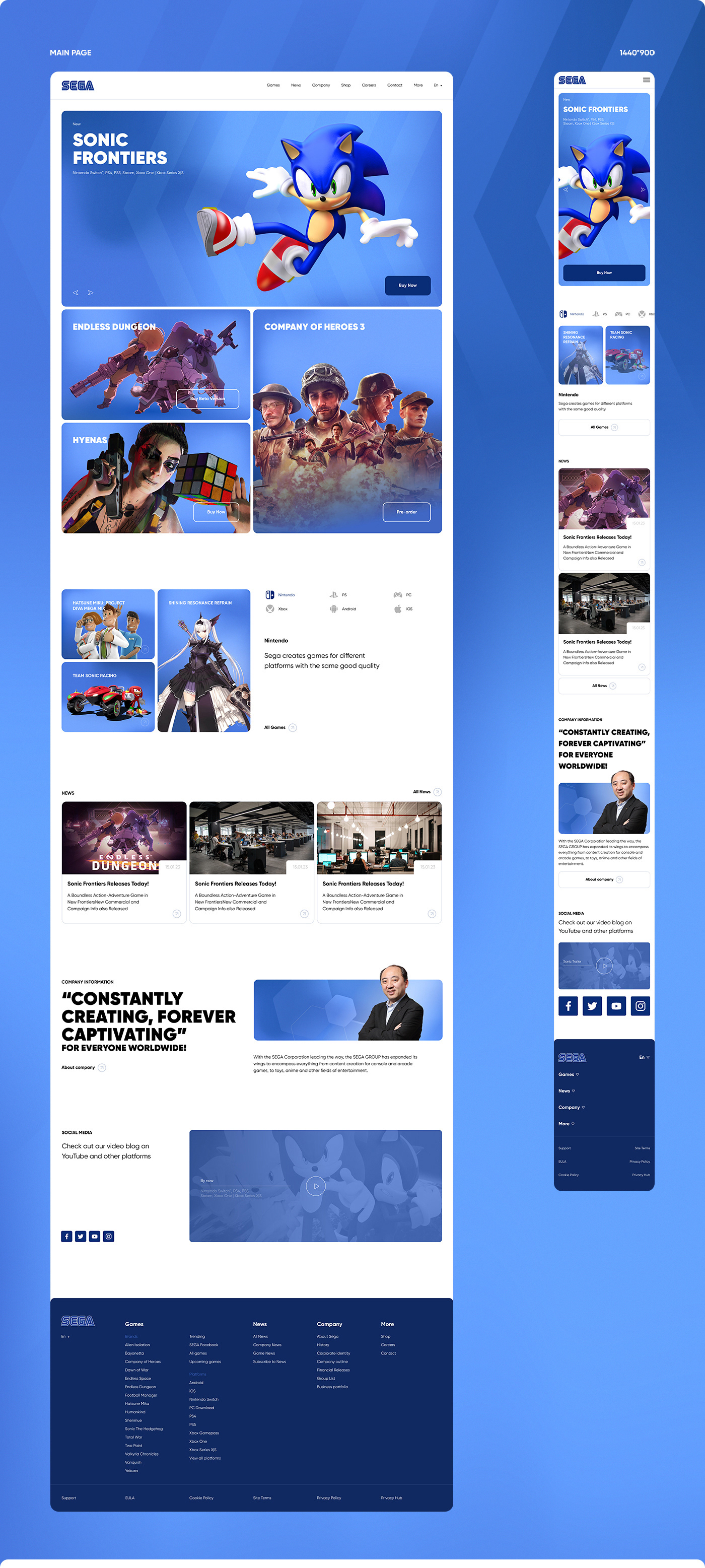 Concept by Sega (UI/UX) — Изображение №3 — Интерфейсы, Графика на Dprofile